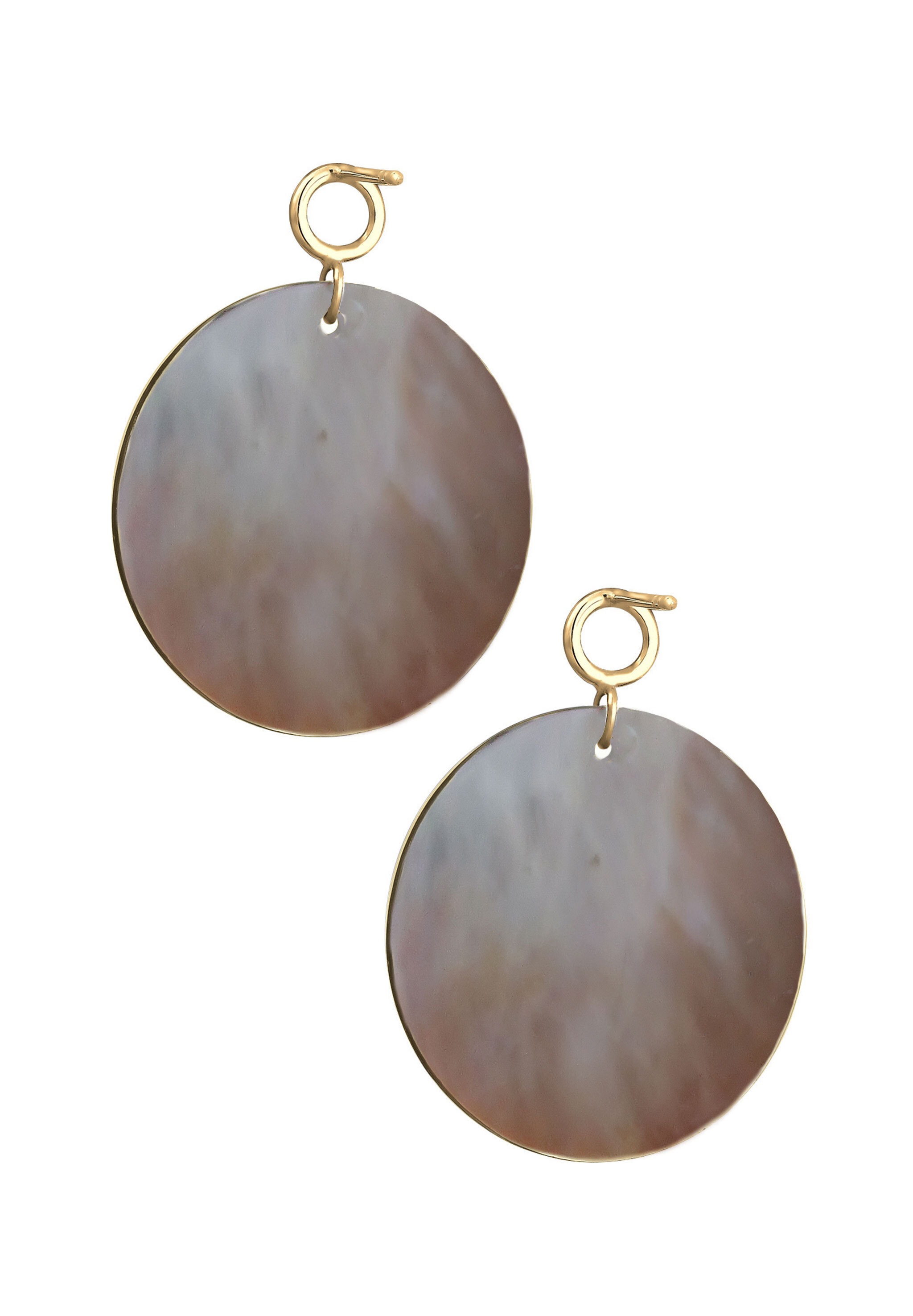 Elli Paar Ohrhänger »Hänger Perlmutt-Scheibe Schimmernd 925 Silber«