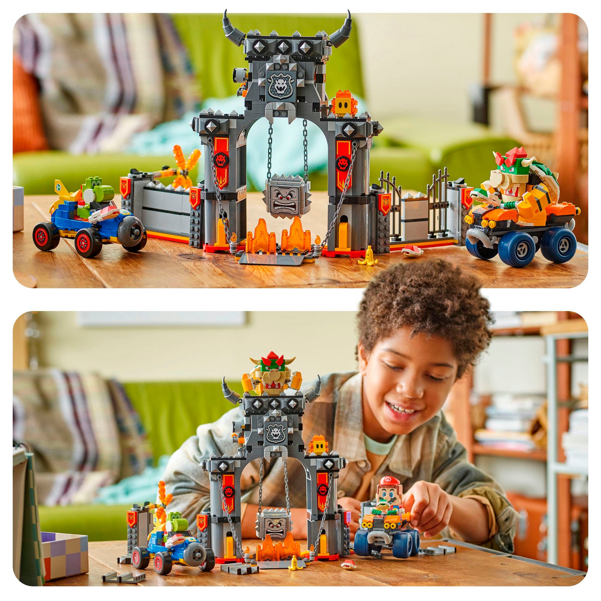 LEGO® Konstruktionsspielsteine »Mario Kart – Bowsers Festung (72039), LEGO Super Mario«, (1068 St.), Made in Europe