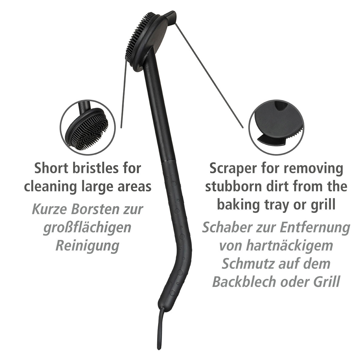 WENKO Küchenorganizer-Set »Black Outdoor Kitchen Spül-Set«, (Set, 2 tlg.), Seifenspender, Spülbürste