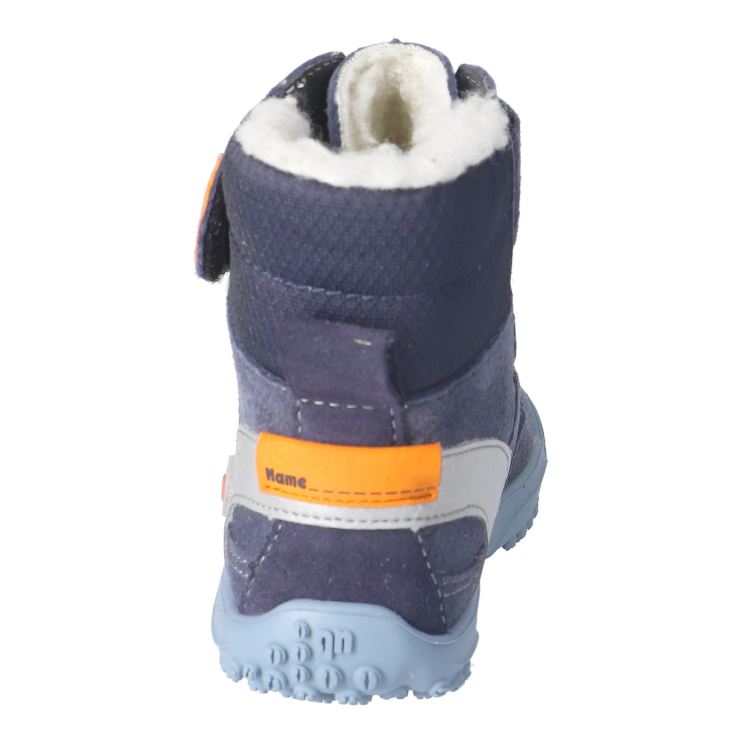 qnuffs Barfußschuh »TANNE«  Klettboots, Winterboots mit praktischem Namensschild an der Ferse