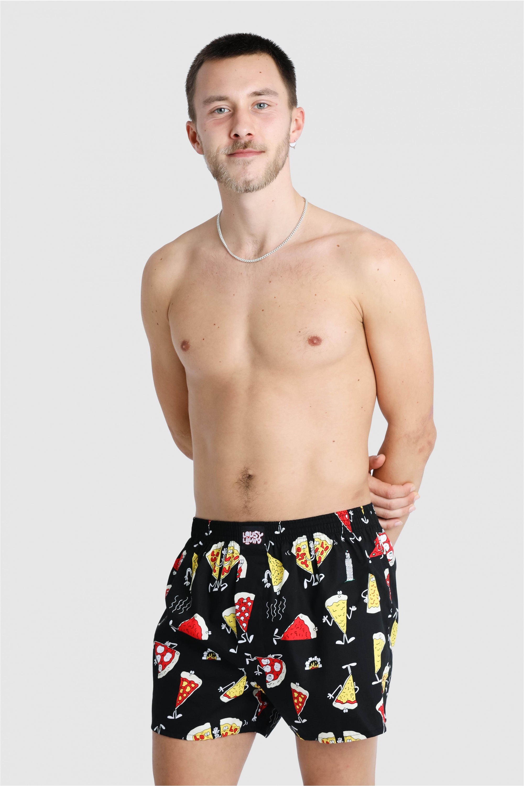 Lousy Livin Boxershorts "Pizza & Chilli" mit buntem Allover-Print