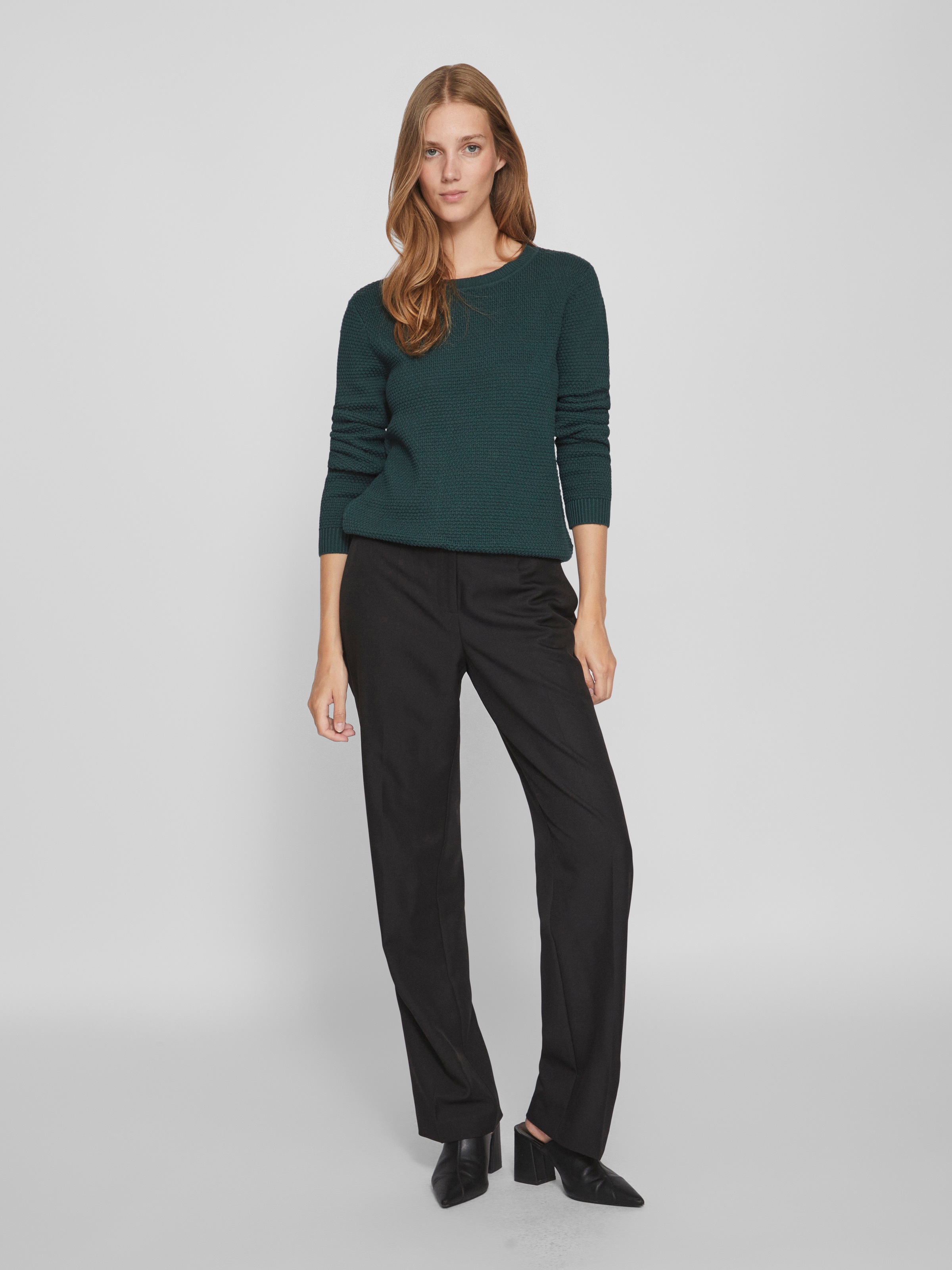 Vila Rundhalspullover »VIDALO O-NECK L/S KNIT TOP- NOOS«