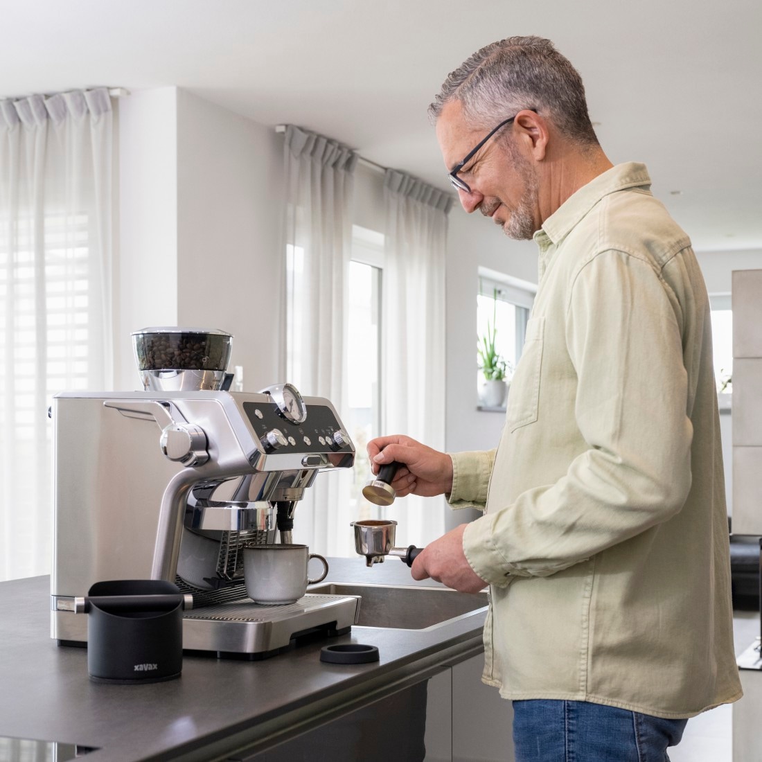 Xavax Tamper »Tamping-Set mit Tamper 51 mm« Tamper mit Tampermatte