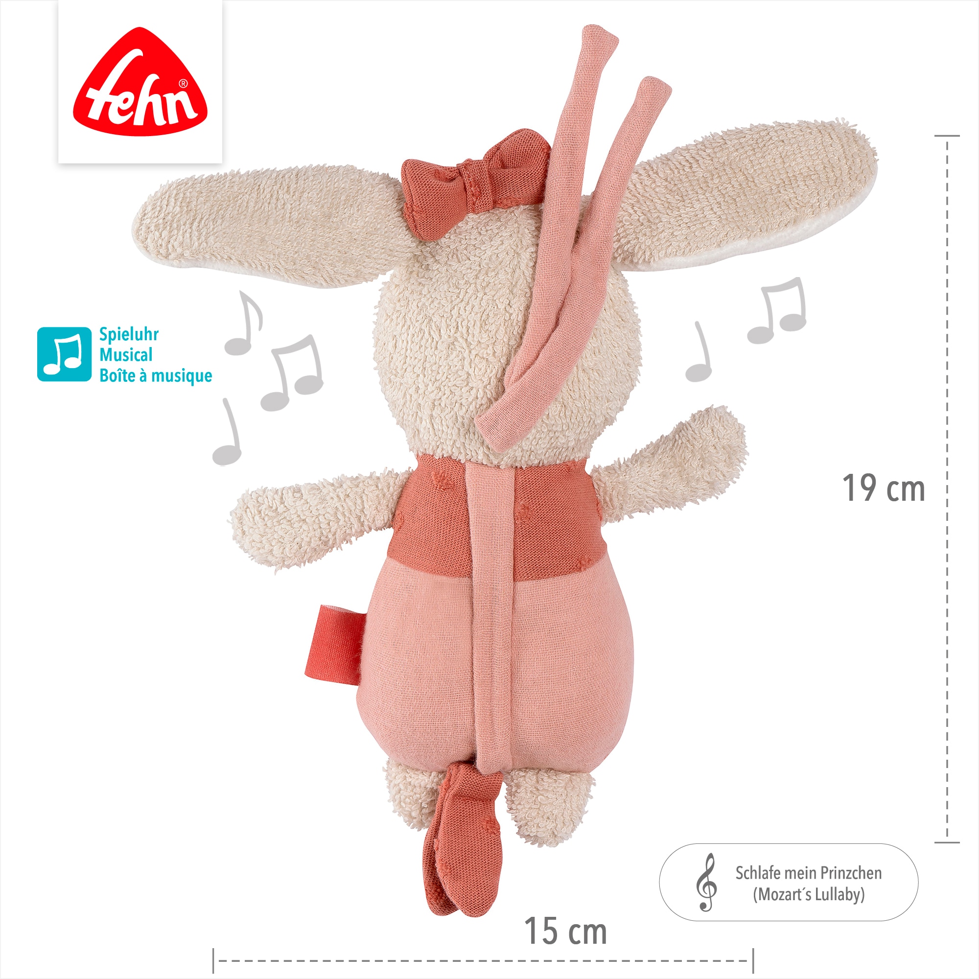 Fehn 1100000002199 »Spieluhr Hase« mit herausnehmbarem Spielwerk