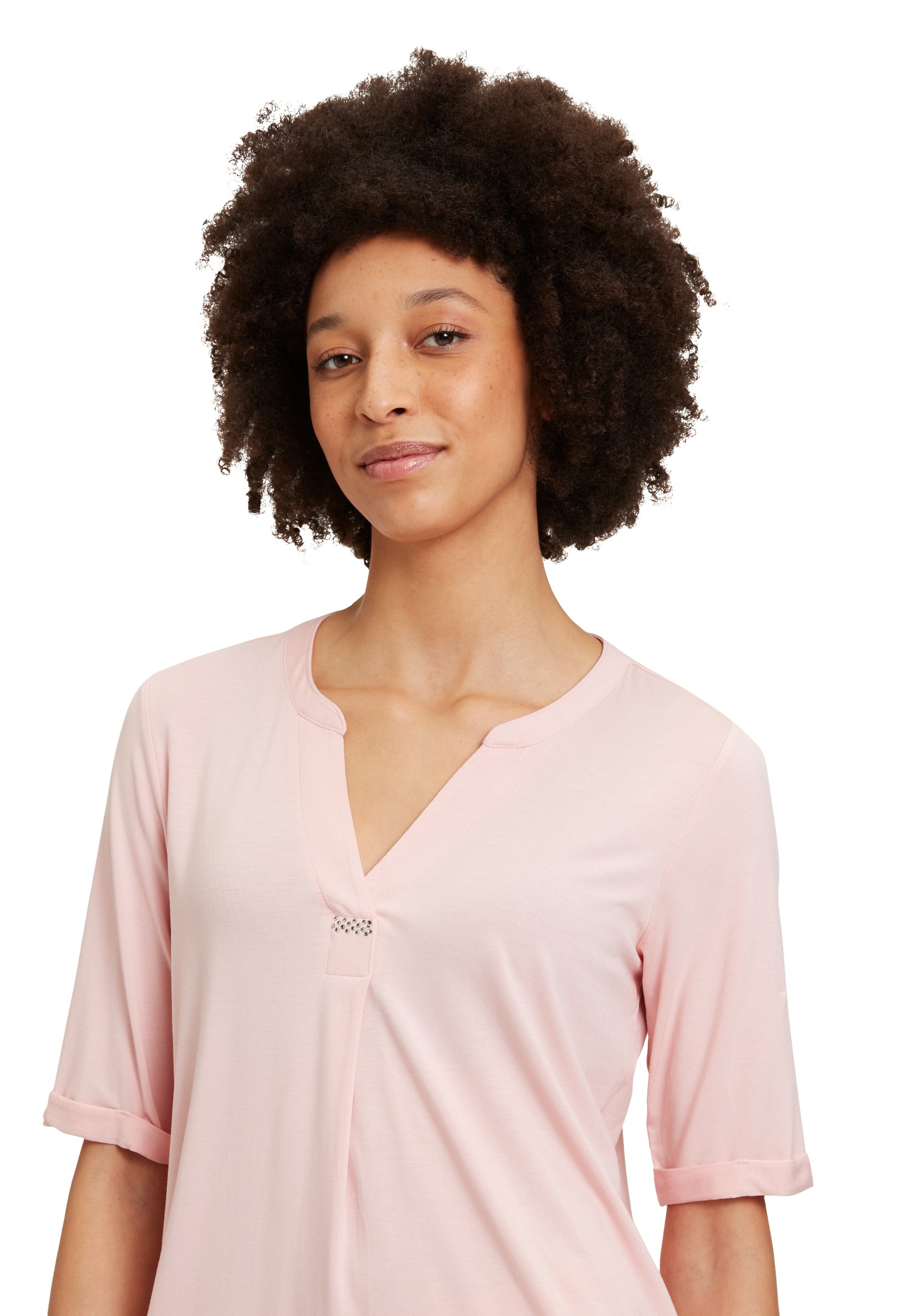 Betty Barclay Kurzarmshirt »Betty Barclay Damen Blusenshirt mit Kragen«, (1 tlg.), Hotfix