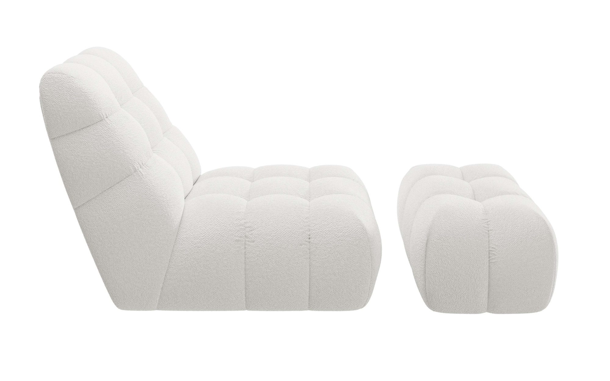 Guido Maria Kretschmer Home&Living XXL-Sessel »AURELIAN Loveseat XXL mit Hocker im Set, Lese-Sessel, Relaxsessel,«, mit Wellenunterfederung, Struktur fein, Struktur grob, Velours