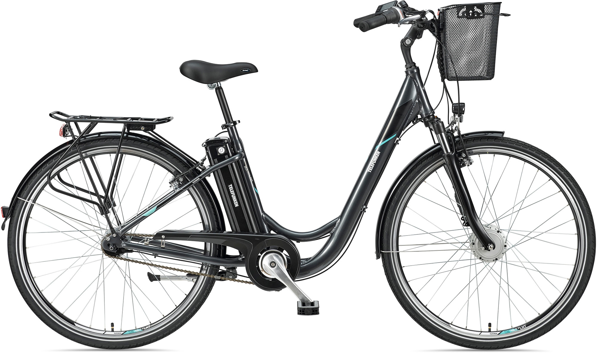 Telefunken E-Bike »Multitalent RC840«, 7 Gang, Shimano, Nexus, Frontmotor 250 W, Pedelec, Elektrofahrrad für Damen u. Herren, Cityrad