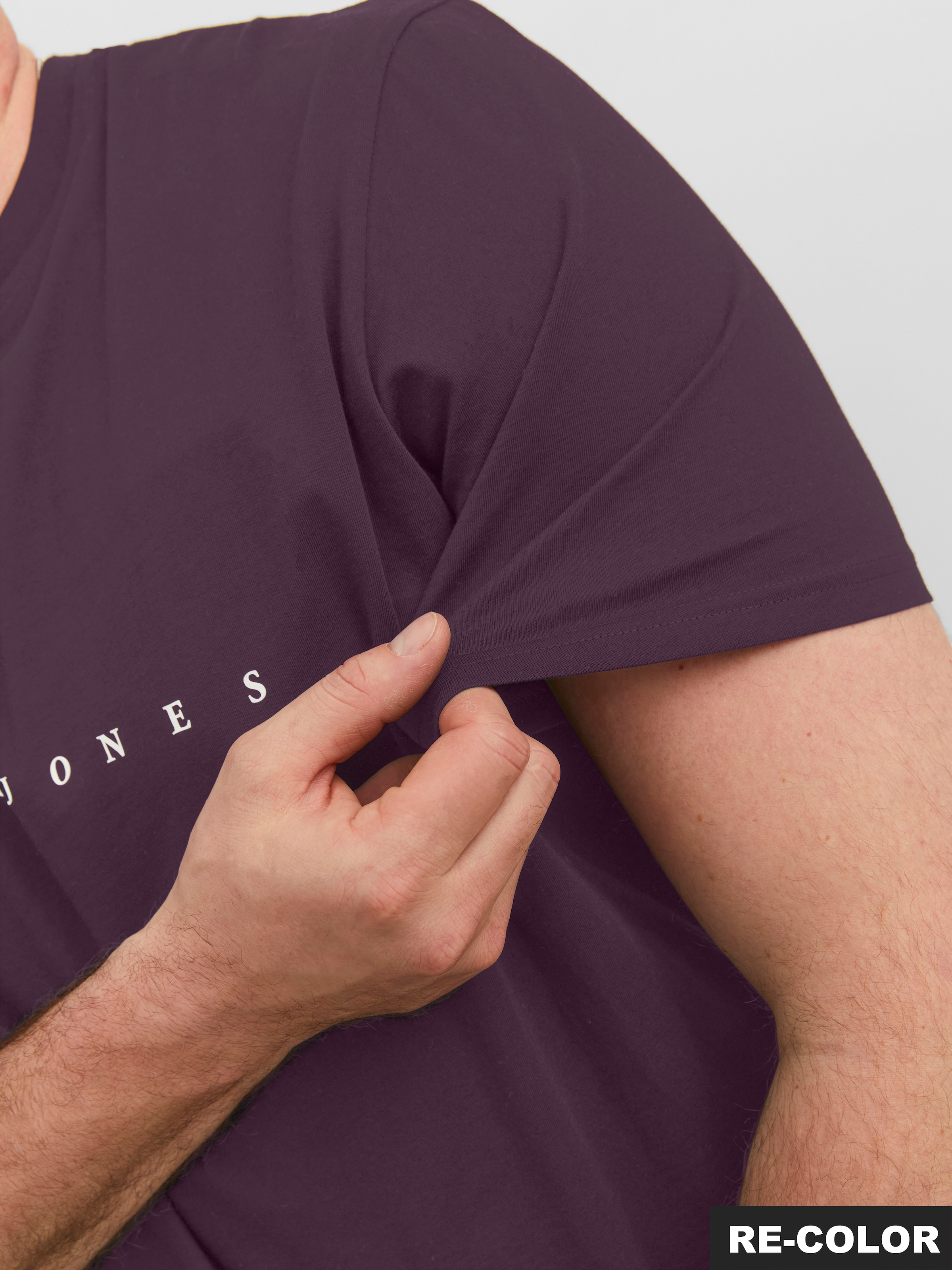 Jack & Jones PlusSize Rundhalsshirt »JJESTAR JJ TEE SS NOOS PLS«, mit Logo Schriftzug