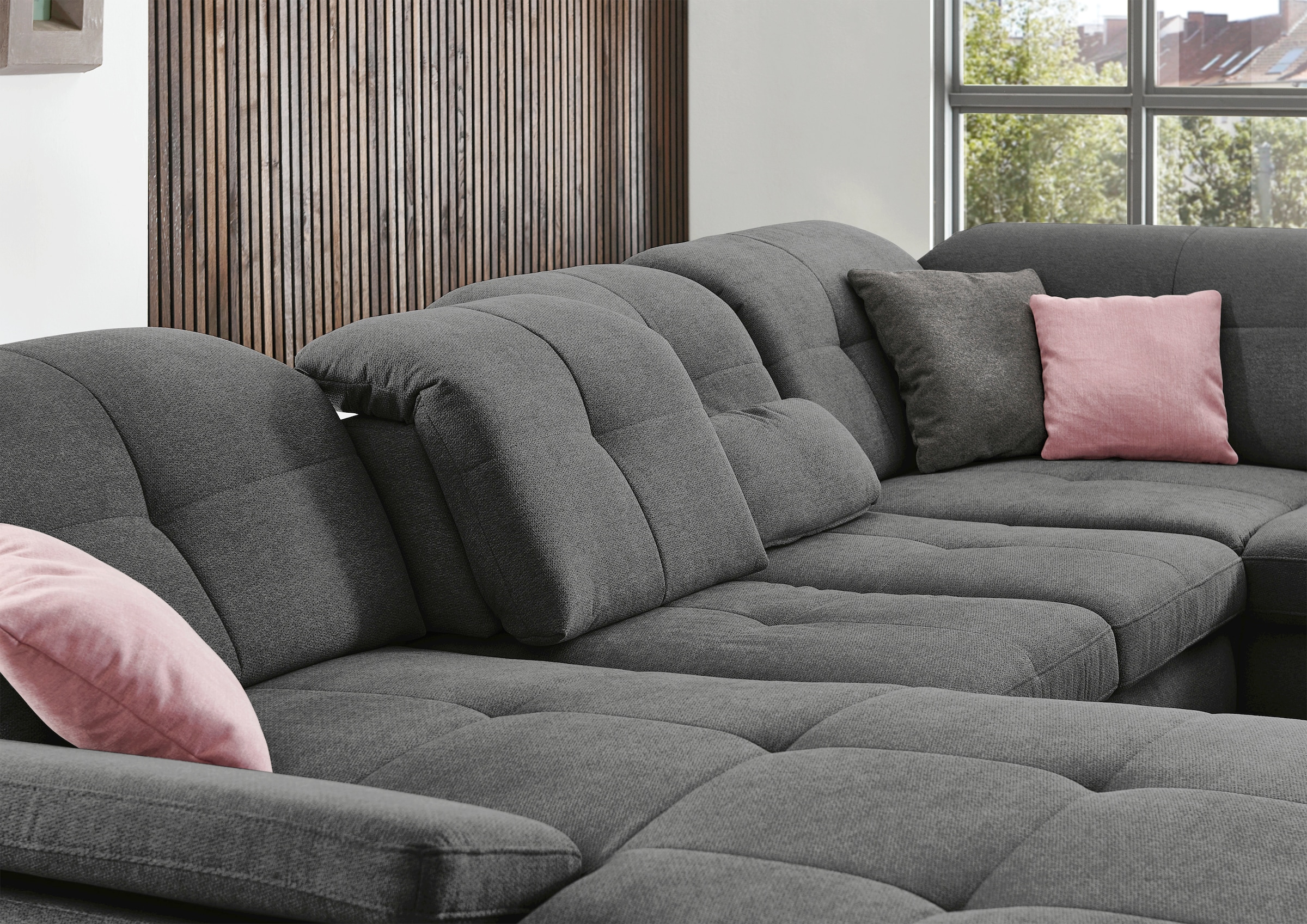 Die PlanBar Ecksofa »MP-IN16012 L-Form, mit Kaltschaum-Polsterung«, inkl. Sitztiefenverstellung wahlweise mit weiteren Funktionen