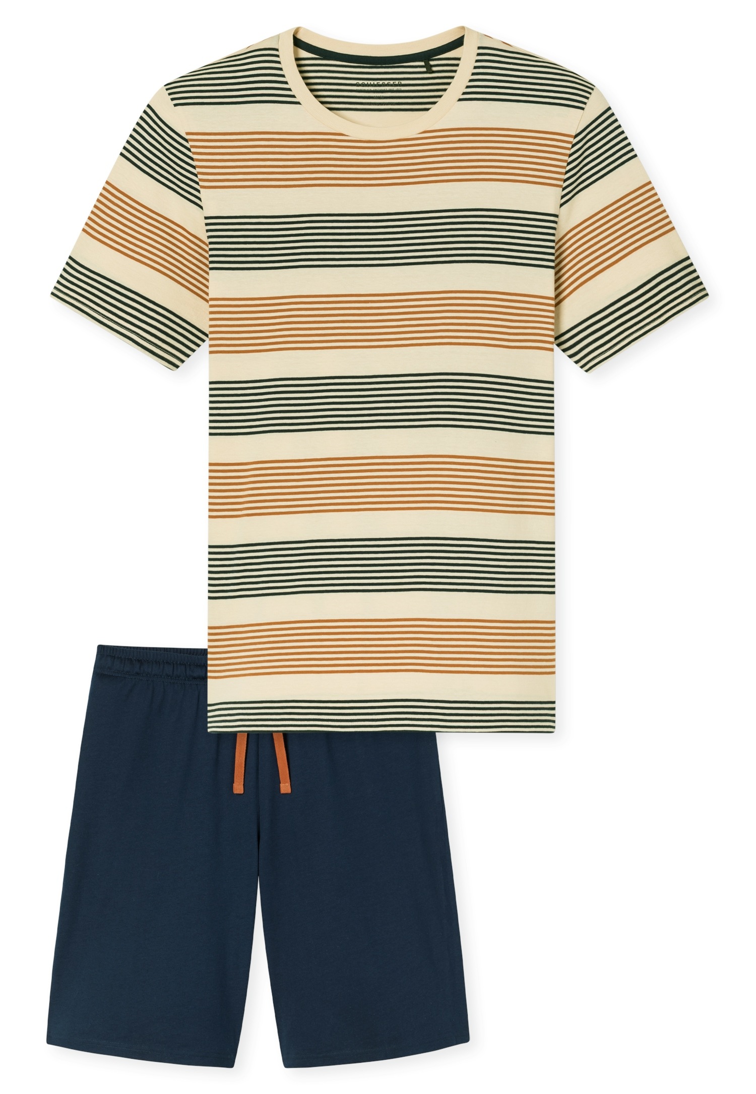 Schiesser Shorty "Casual Nightwear" 2 mit Rundhalsausschnitt und kurzen Ärm günstig online kaufen