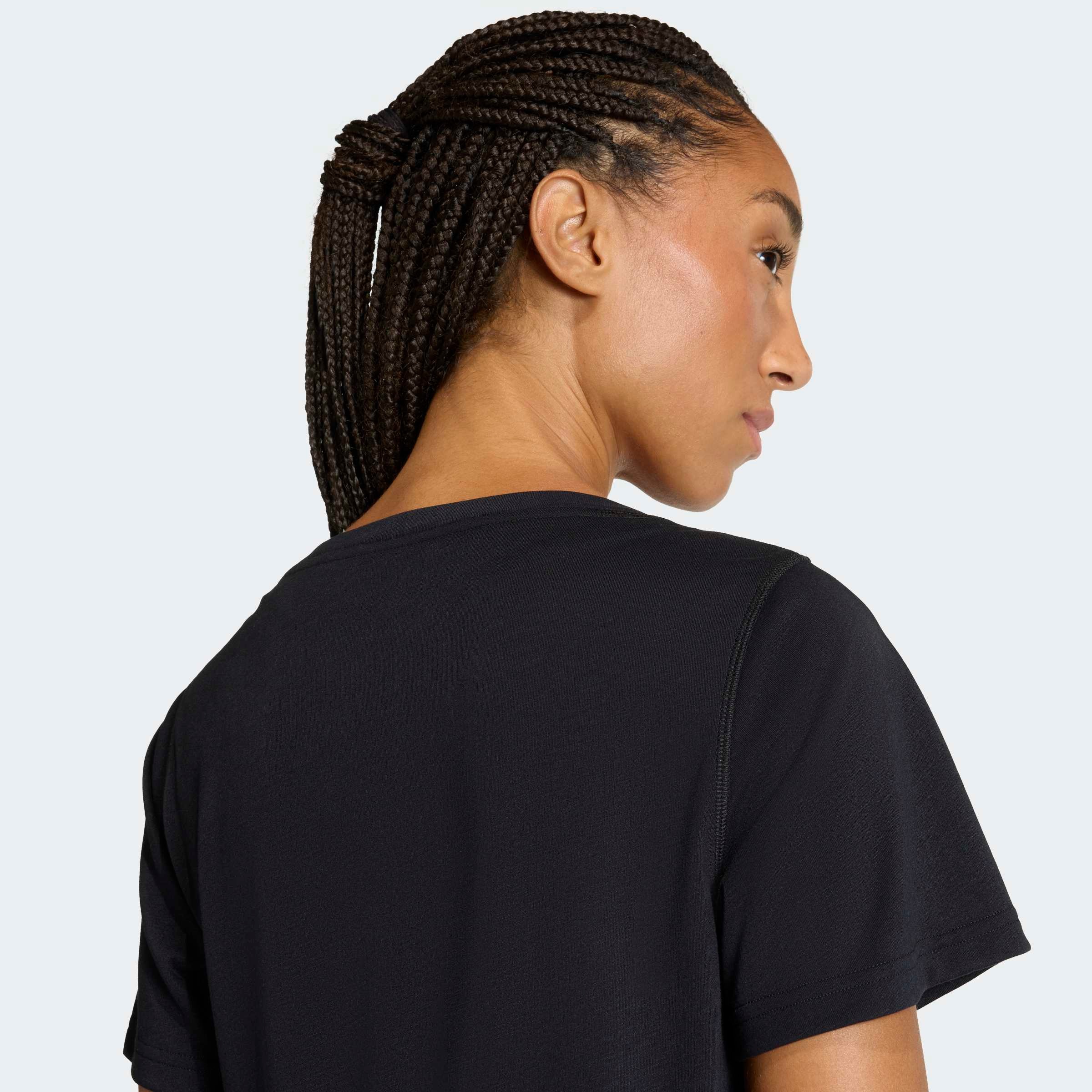 adidas Performance T-Shirt »WORKOUT ESSENTIALS MIT TIEFEM AUSSCHNITT« für sportliche Looks im Alltag und beim Training, ohne Verschluss