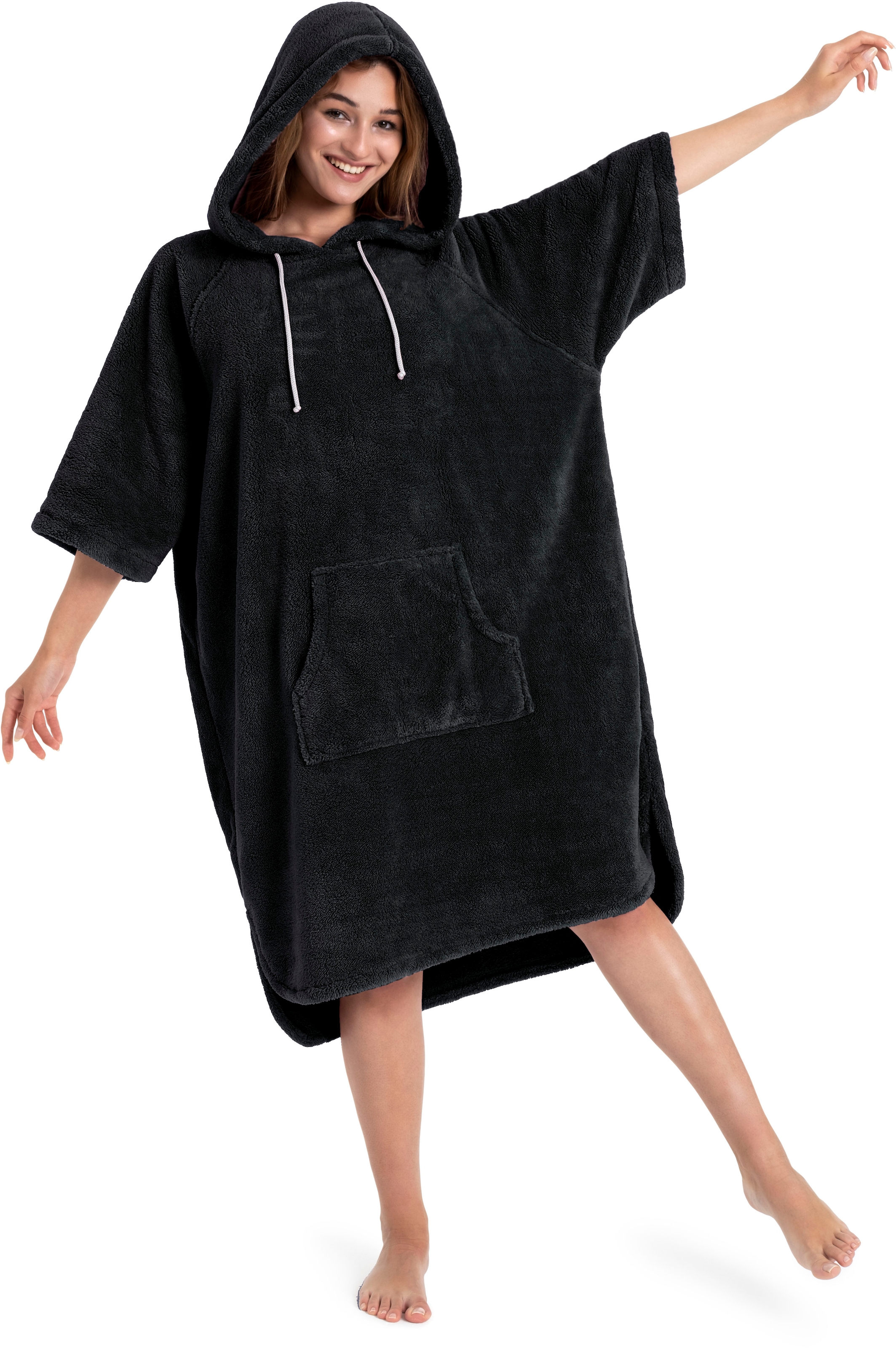 my home Badeponcho »Lillou«, (1 St.), weich und kuschelig, Unisex, für Damen und Herren, Surfponcho