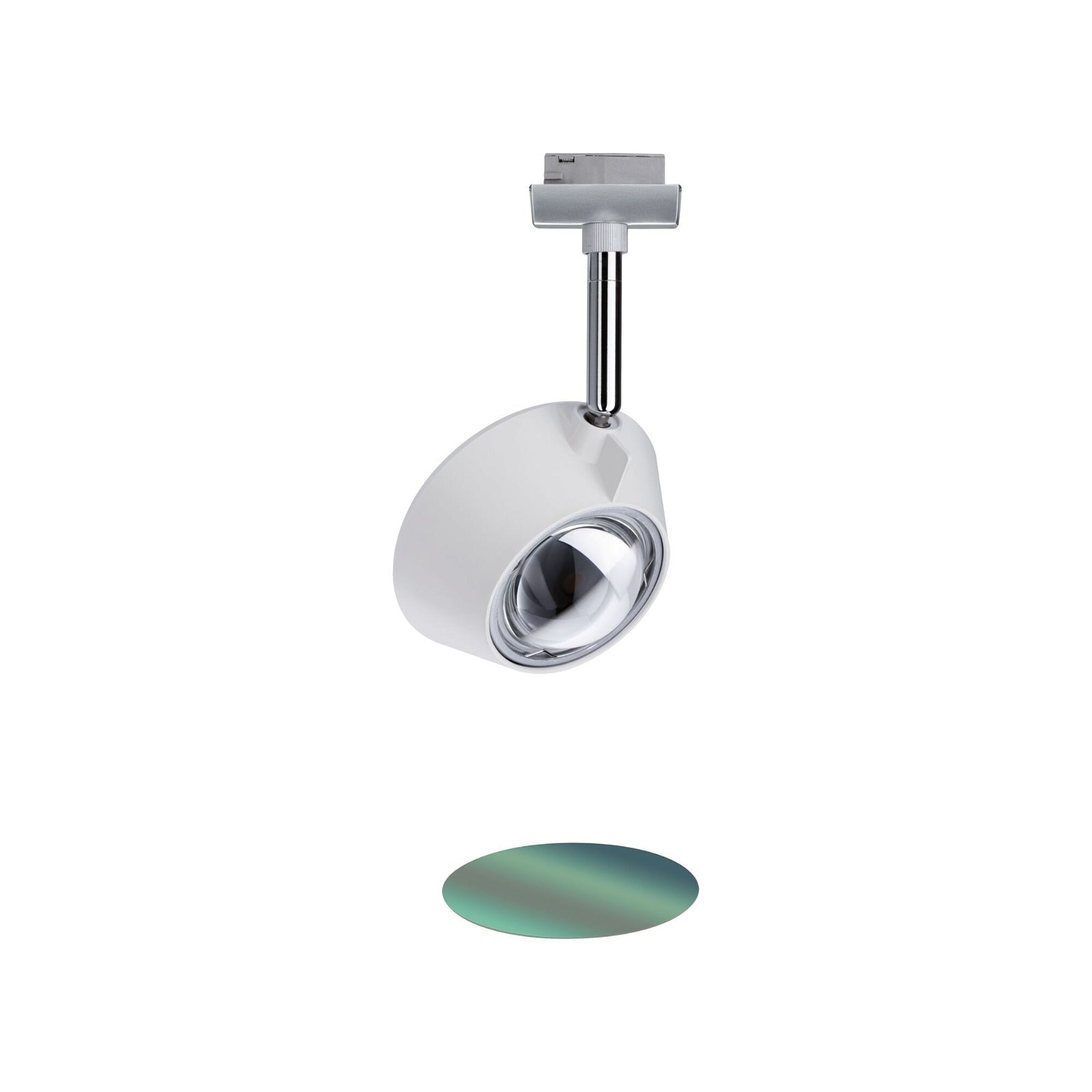 Paulmann Schienensystem-Leuchten »URail Schienenspot Sabik Einzelspot 2700K 230V Weiß matt, Chrom matt«, (1 tlg.), dimmbar 800lm/390lm 9W