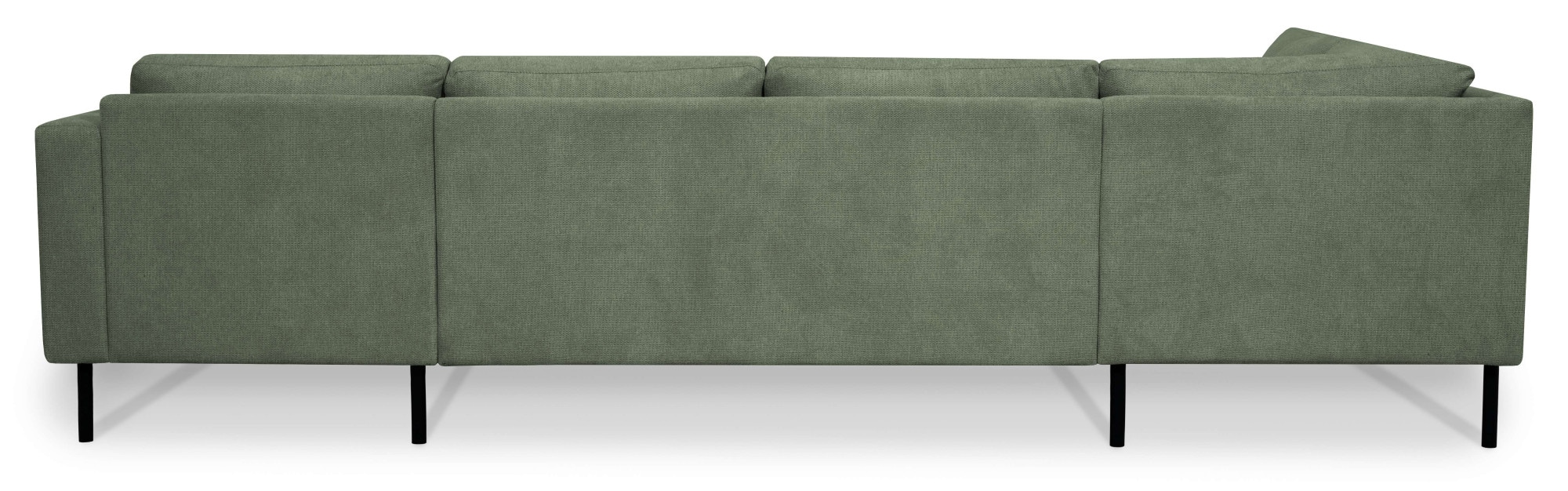 Places of Style Wohnlandschaft »Cesola«, in weichem Chenille-Stoff, Breite 327 cm, mit schwarzen Metallfüßen