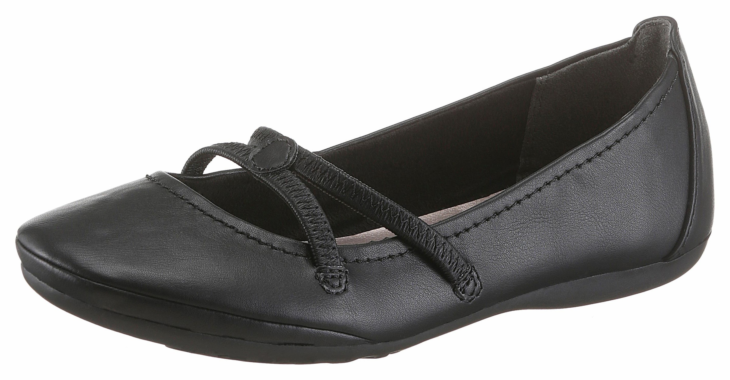 Tamaris Ballerina »Caterina«, Flats, Festtagsmode, Slipper mit Gummizugriemchen