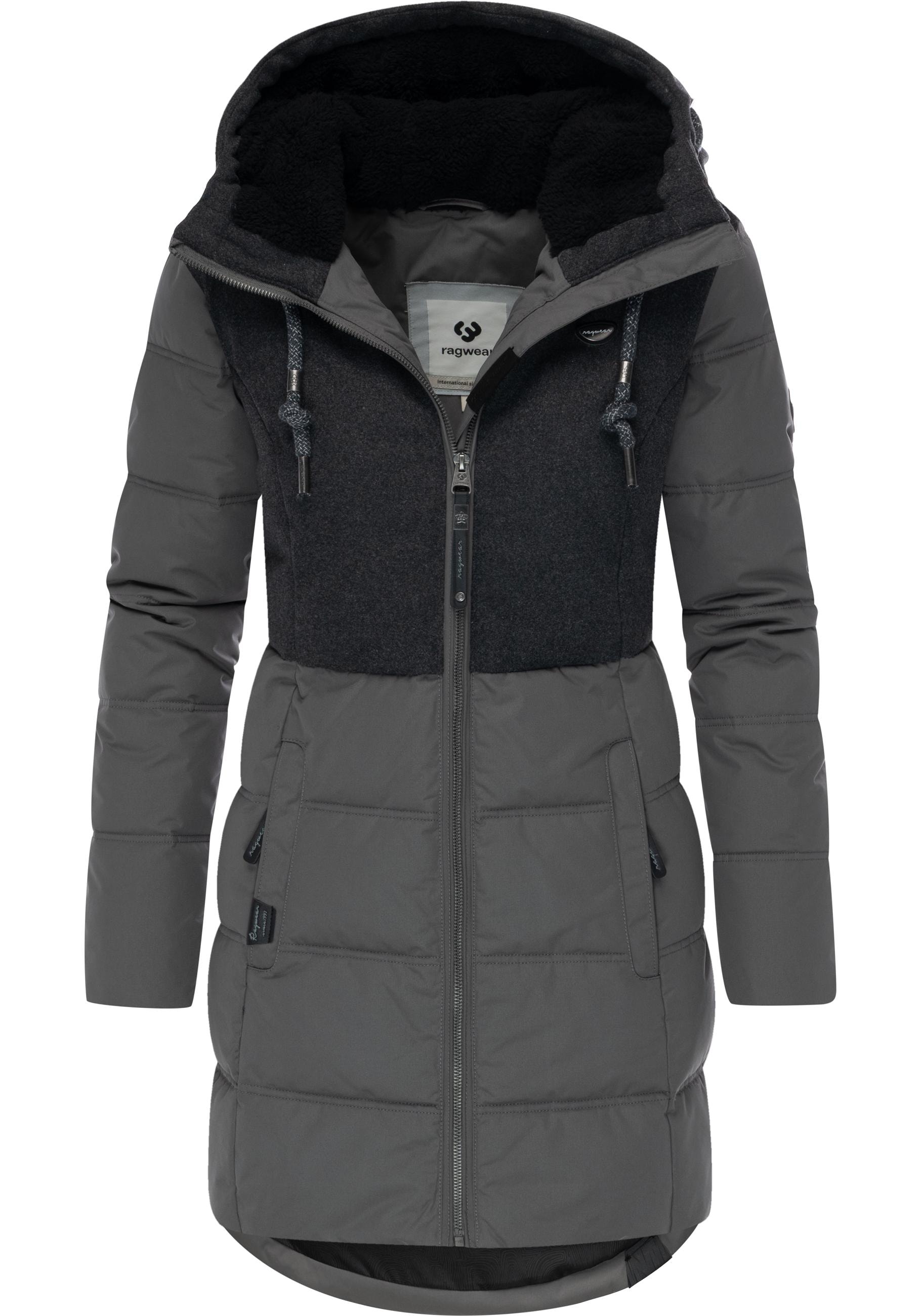 Ragwear Winterjacke »Ashani Block Intl.«, mit Kapuze, stylischer Winterparka mit gefütterter Kapuze