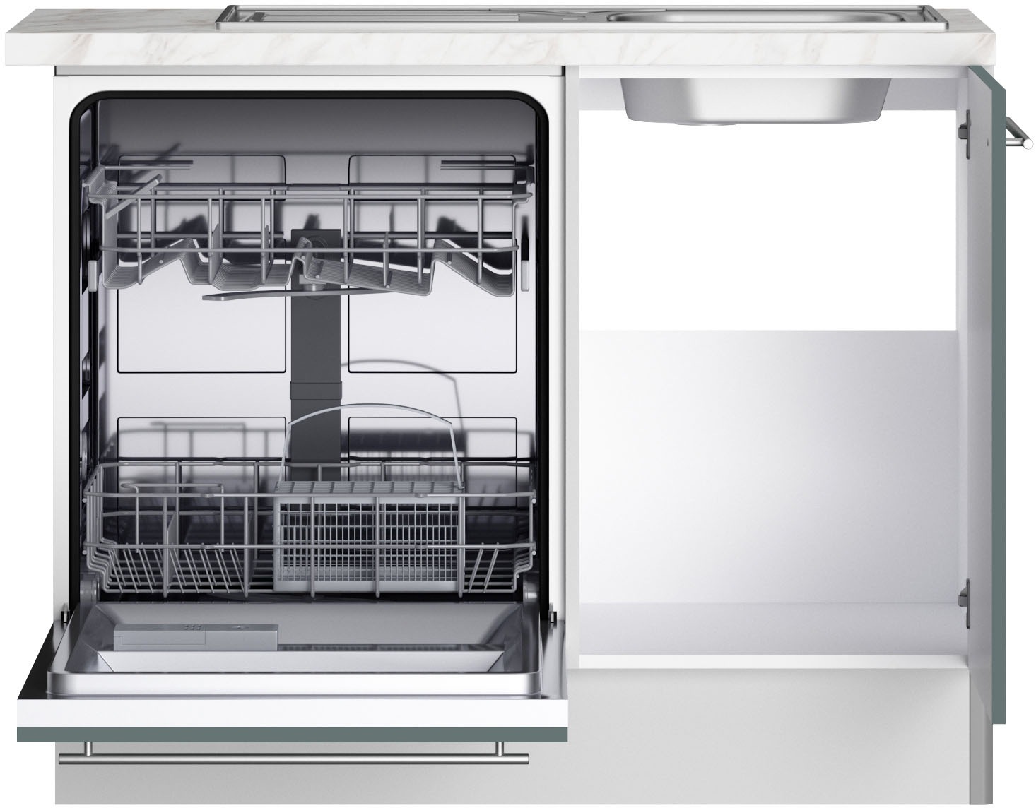 OPTIFIT Küche »Bern2«, Stellmaße 295 x 175 cm, wahlweise mit E-Geräten