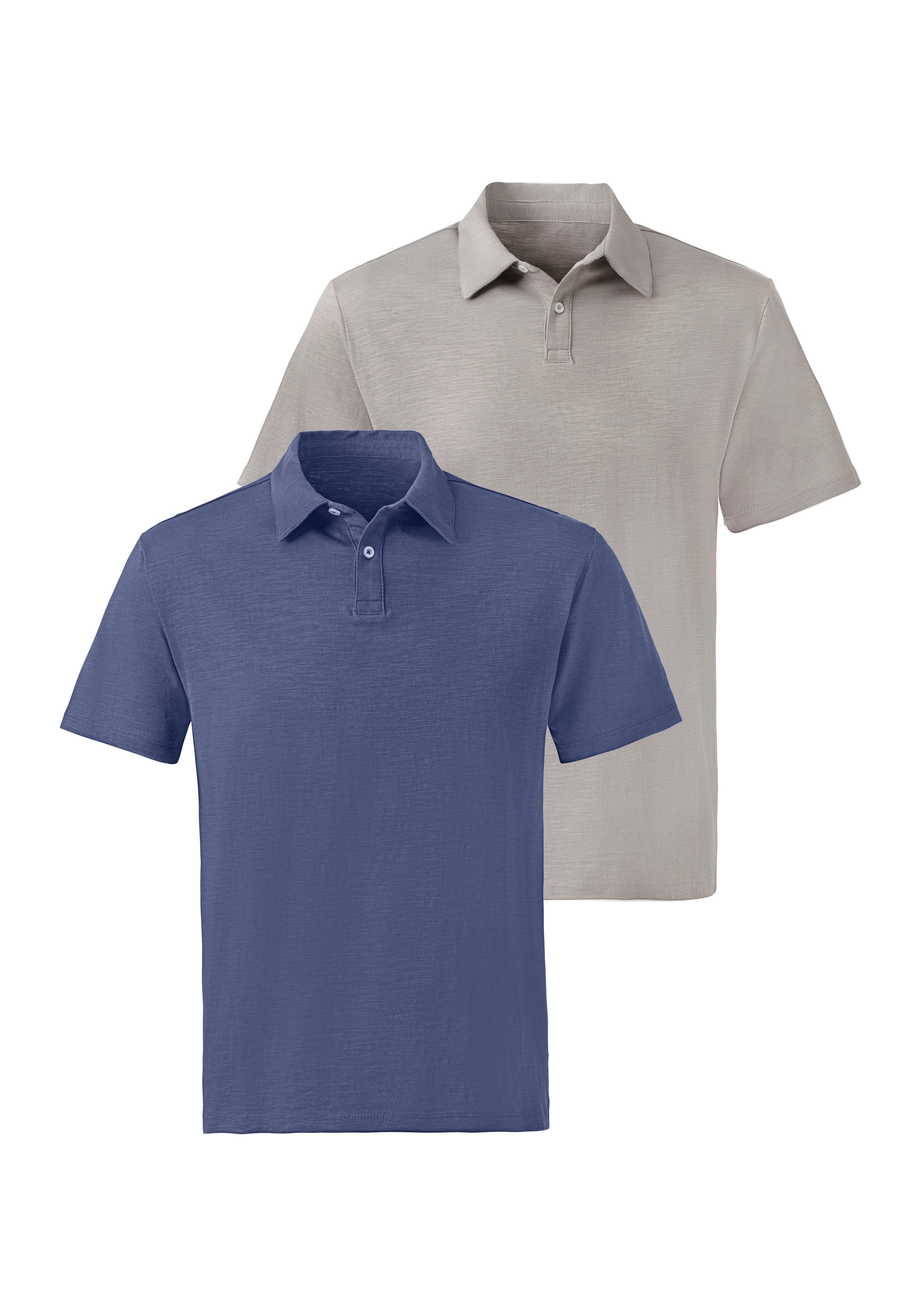 John Devin Poloshirt "mit Slub-Garn Struktur" Packung, 2er-Pack, 2 Stk. aus leichter, strukturierter Baumwollqualität - im 2er-Sparpack