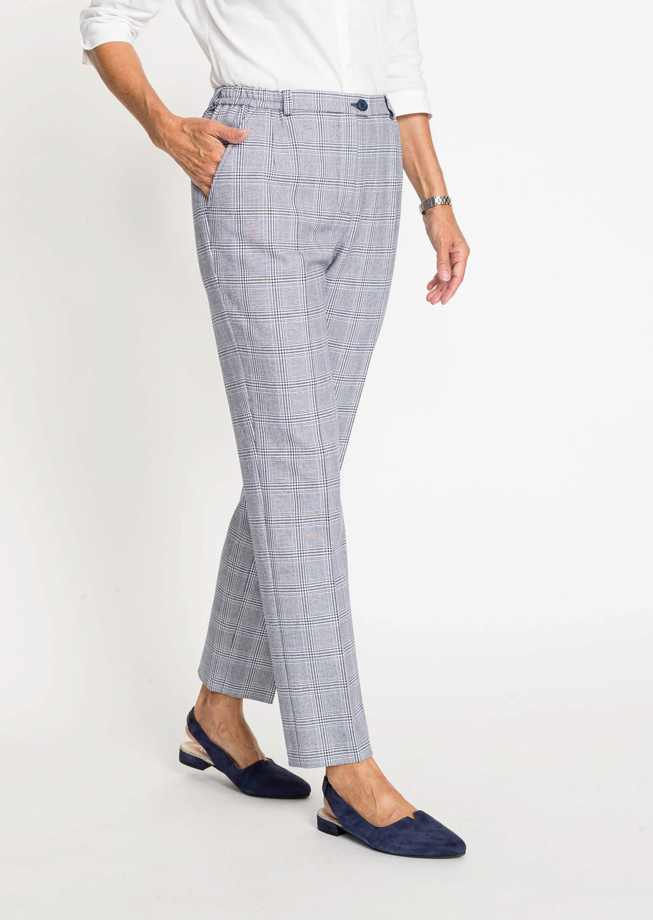 GOLDNER 2-in-1-Hose "Kurzgröße Karohose Carla" günstig online kaufen