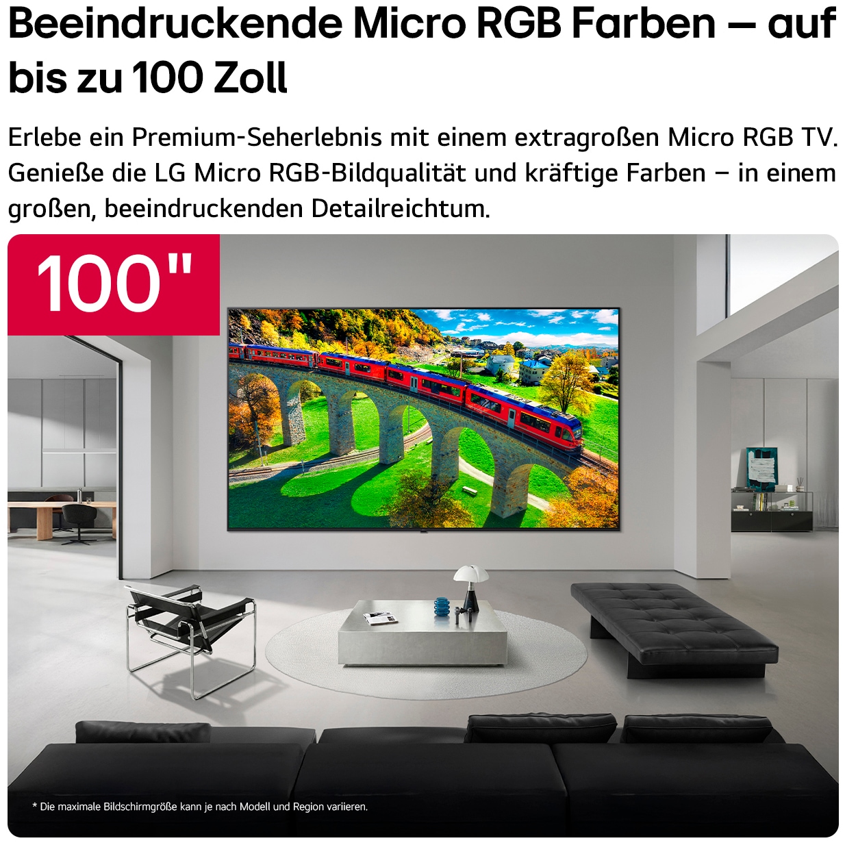 LG LCD-LED Fernseher »100MRGB96B9« 253 cm/100 ″ Smart-TV