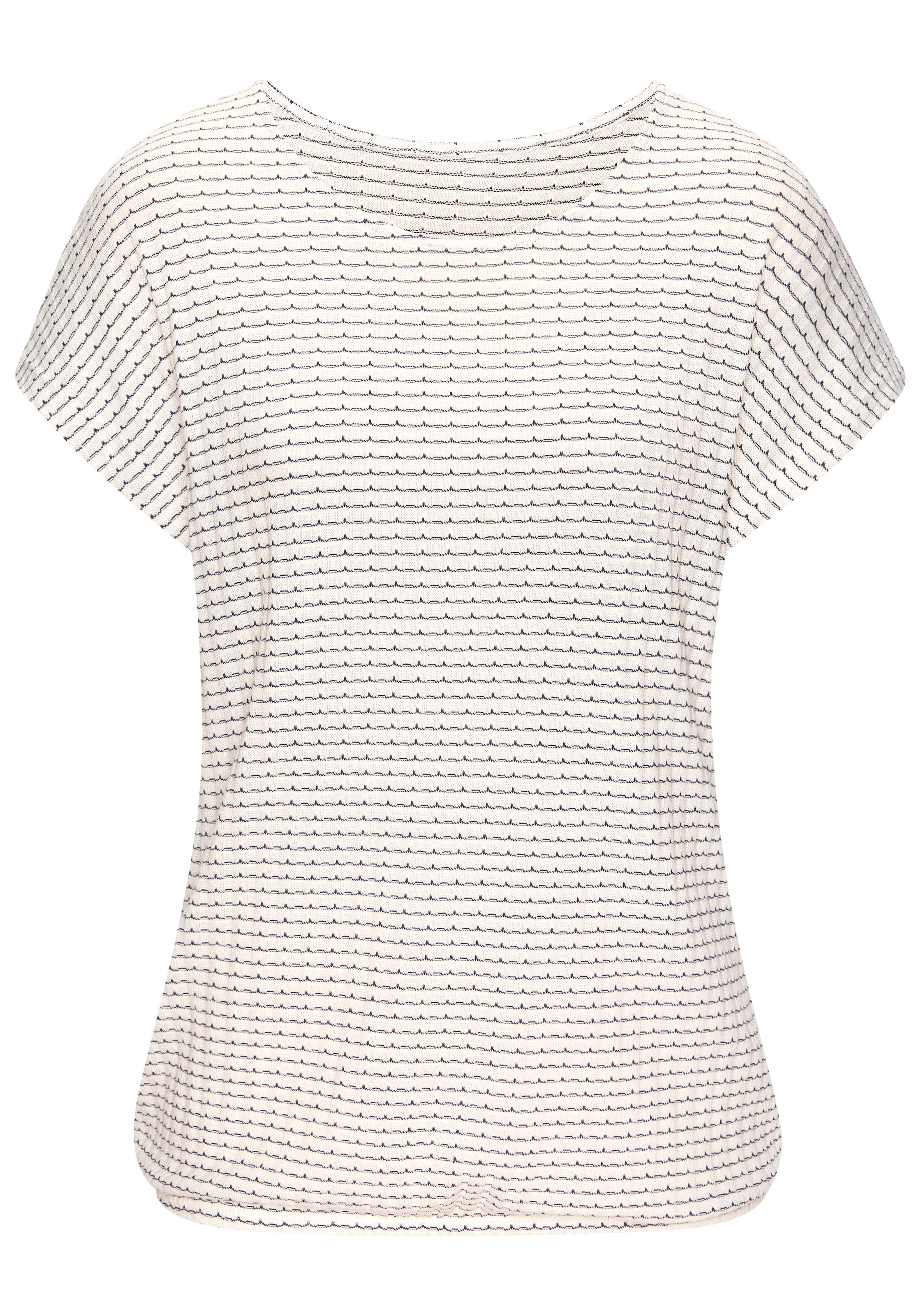 Vivance Kurzarmshirt »aus strukturierter Strickqualität«, (Set), mit schönem Muster aus Strick