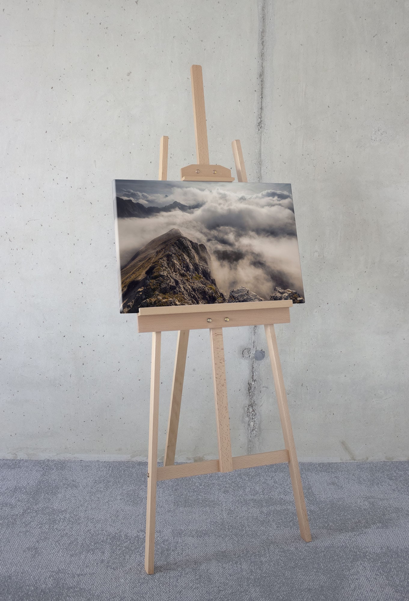 Komar Leinwandbild »Sea of Fog - Größe 60 x 40 cm«, Baum-Blätter-Natur-Berge-Blumen-Foto-Jahreszeiten-Landschaft-Meer-Strand-Palmen, (Packung, 1 St.), Keilrahmenbild mi Echtholzrahmen