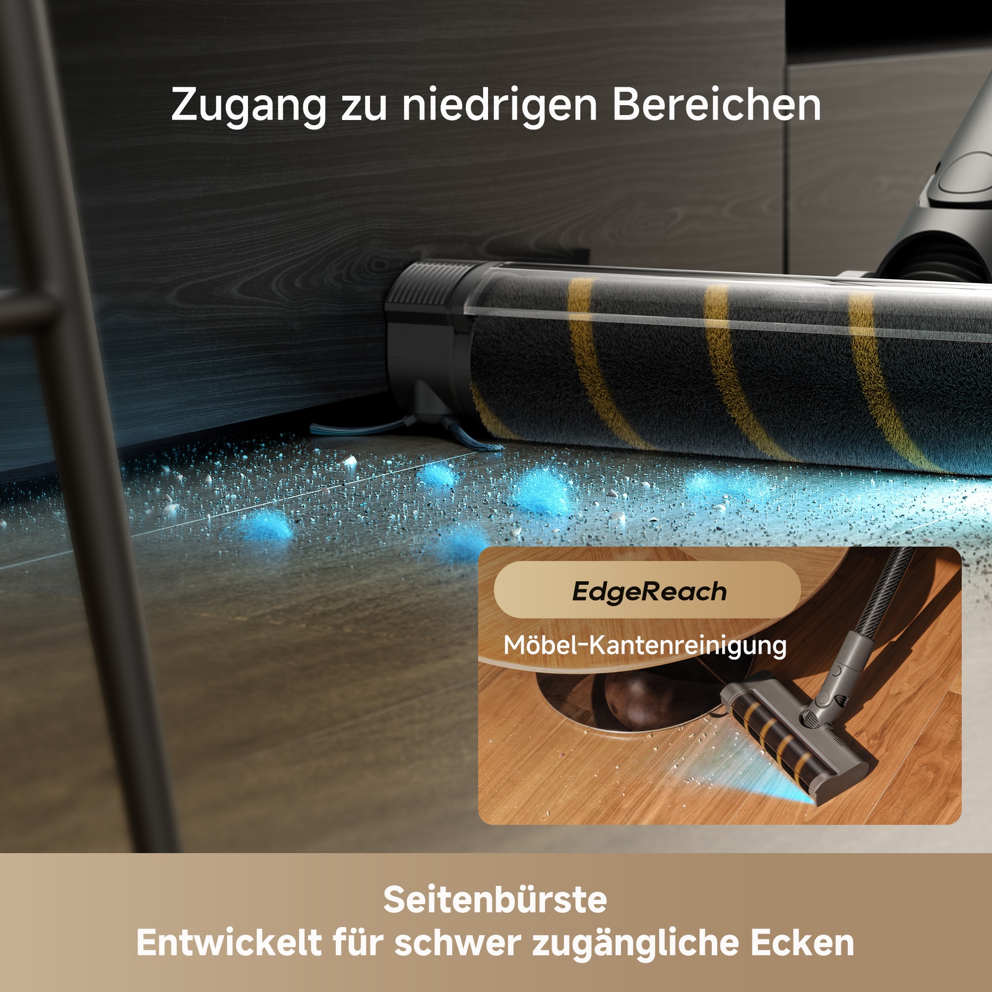 Dreame Akku-Stielstaubsauger »R30« 190 AW, beleuchtete Bürsten, HEPA-Filter