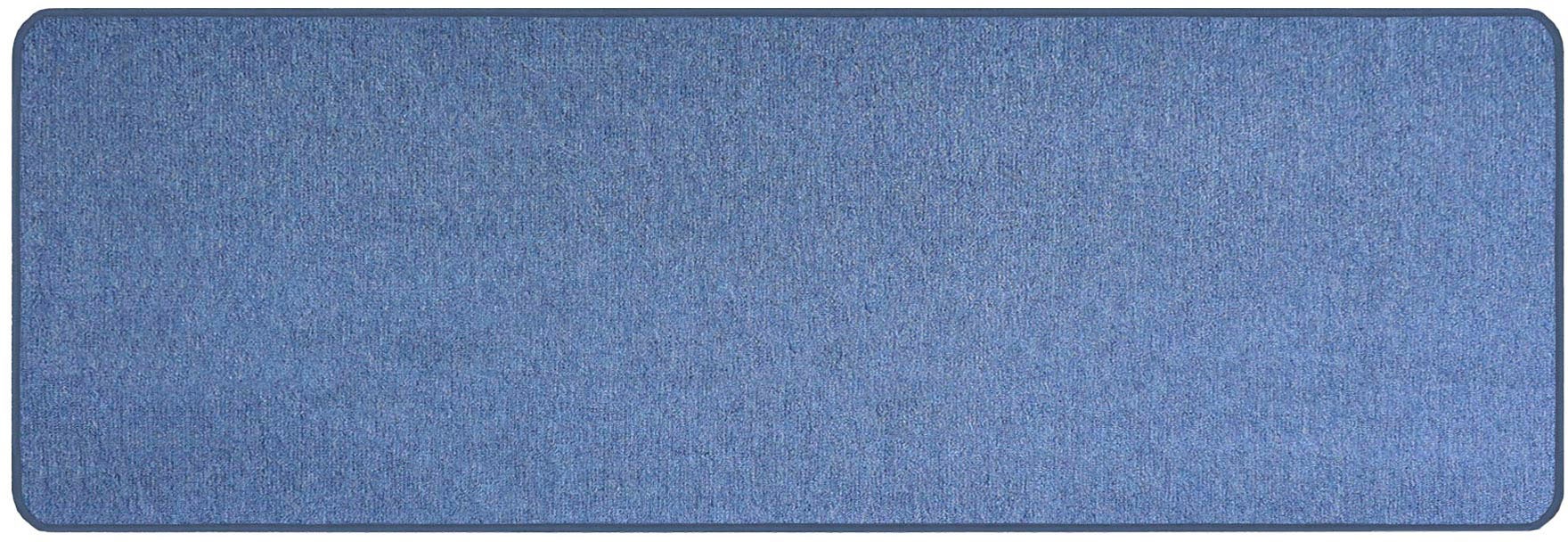 Läufer, B:67cm H:5mm L:200cm, blau, PRIMAFLOR-IDEEN IN TEXTIL, Polypropylen (PP), Flur, Teppiche, "MACAO, Made in Netherlands", Teppich-Läufer, Uni