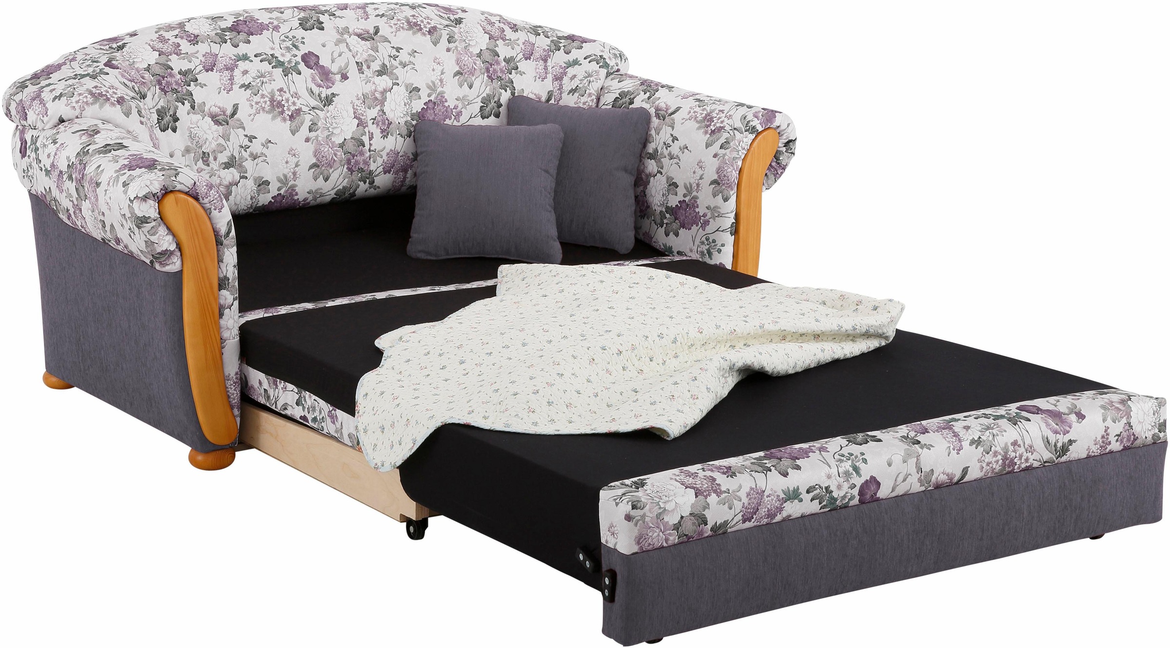 Home affaire 2-Sitzer "Milano, Schlafsofa im Landhaus-Stil, bequem, Liegefl günstig online kaufen