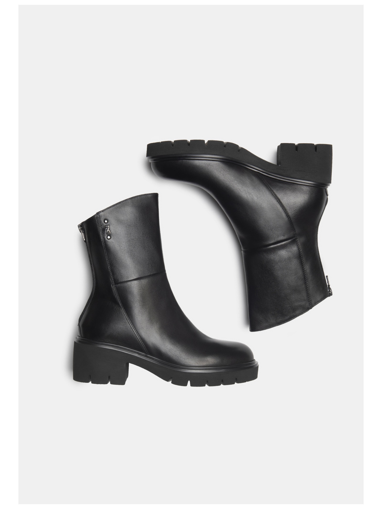Stiefelette NERO GIARDINI "Nero Giardini Stiefelette Leder", Damen, Gr. 38, schwarz, Leder, Schuhe Stiefelette 2
