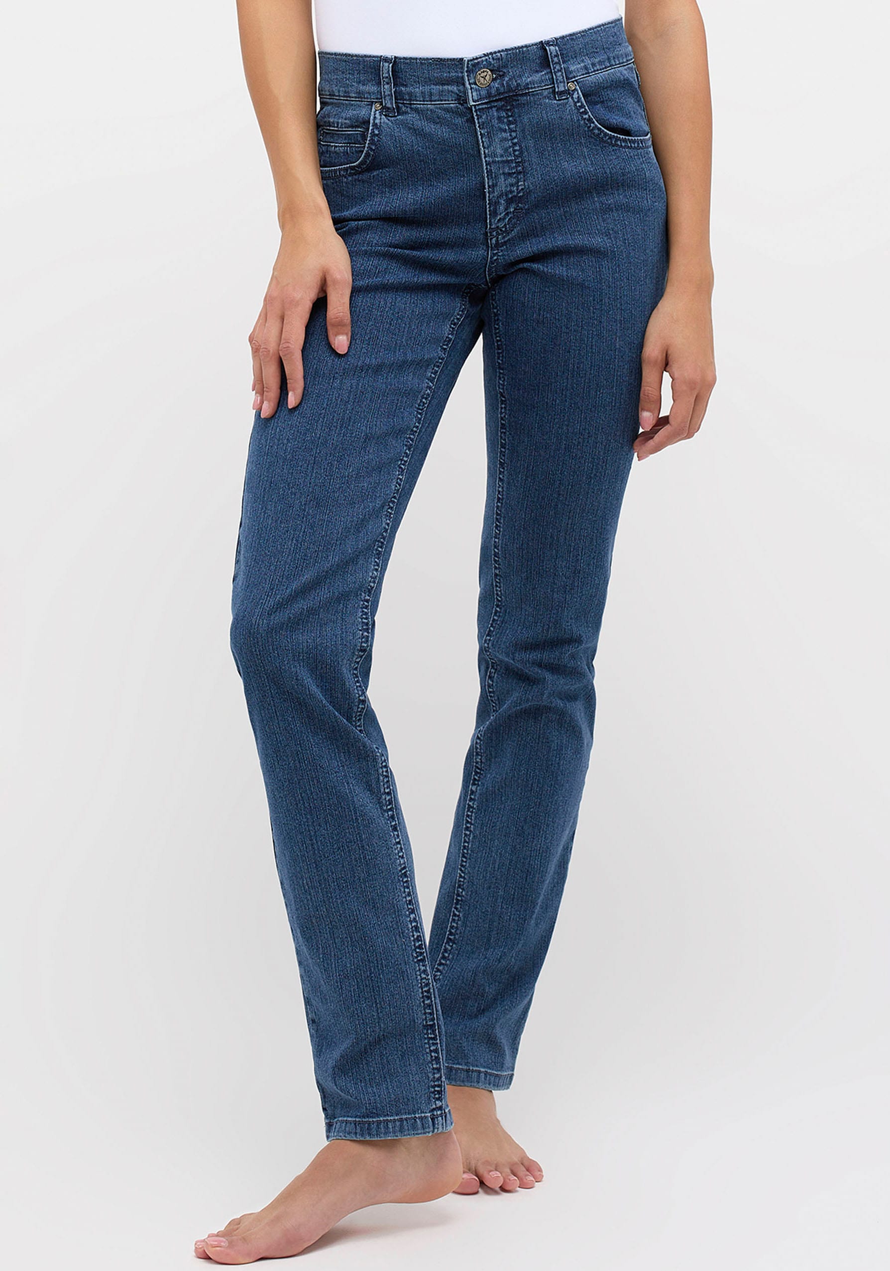 ANGELS 5-Pocket-Jeans "CICI", aus sportivem Denim