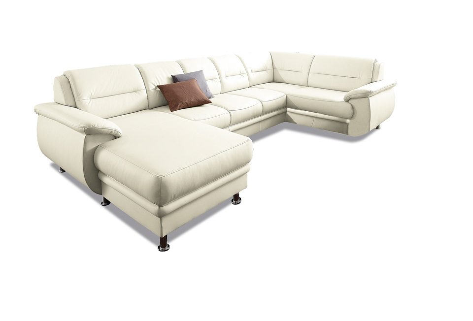 sit&more Wohnlandschaft "Mailand U-Form, B: 312 cm, XXL-Couch mit Komfortpolsterung" mit Schlaffunktion, Liegefl. 122x247 cm, diverse Lederqualitäten
