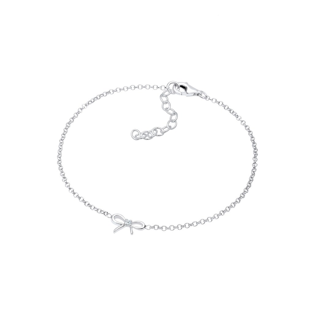 Elli DIAMONDS Armband »925 Sterling Silber Schleife Diamant Geschenkidee«