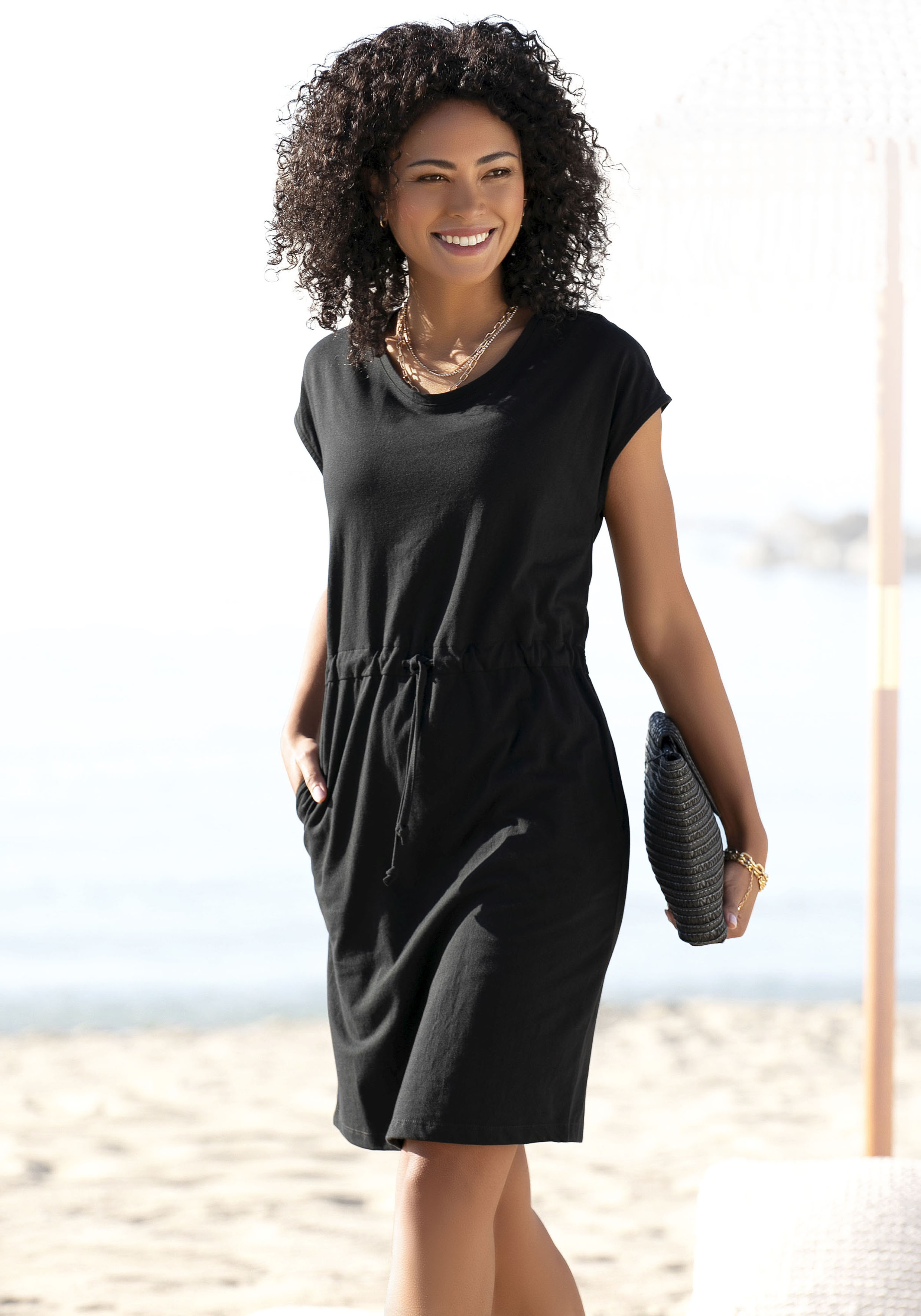 Black Friday Ragwear Bindeband Taille stylisches Sommerkleid mit der »Delocca«, BAUR | Shirtkleid an