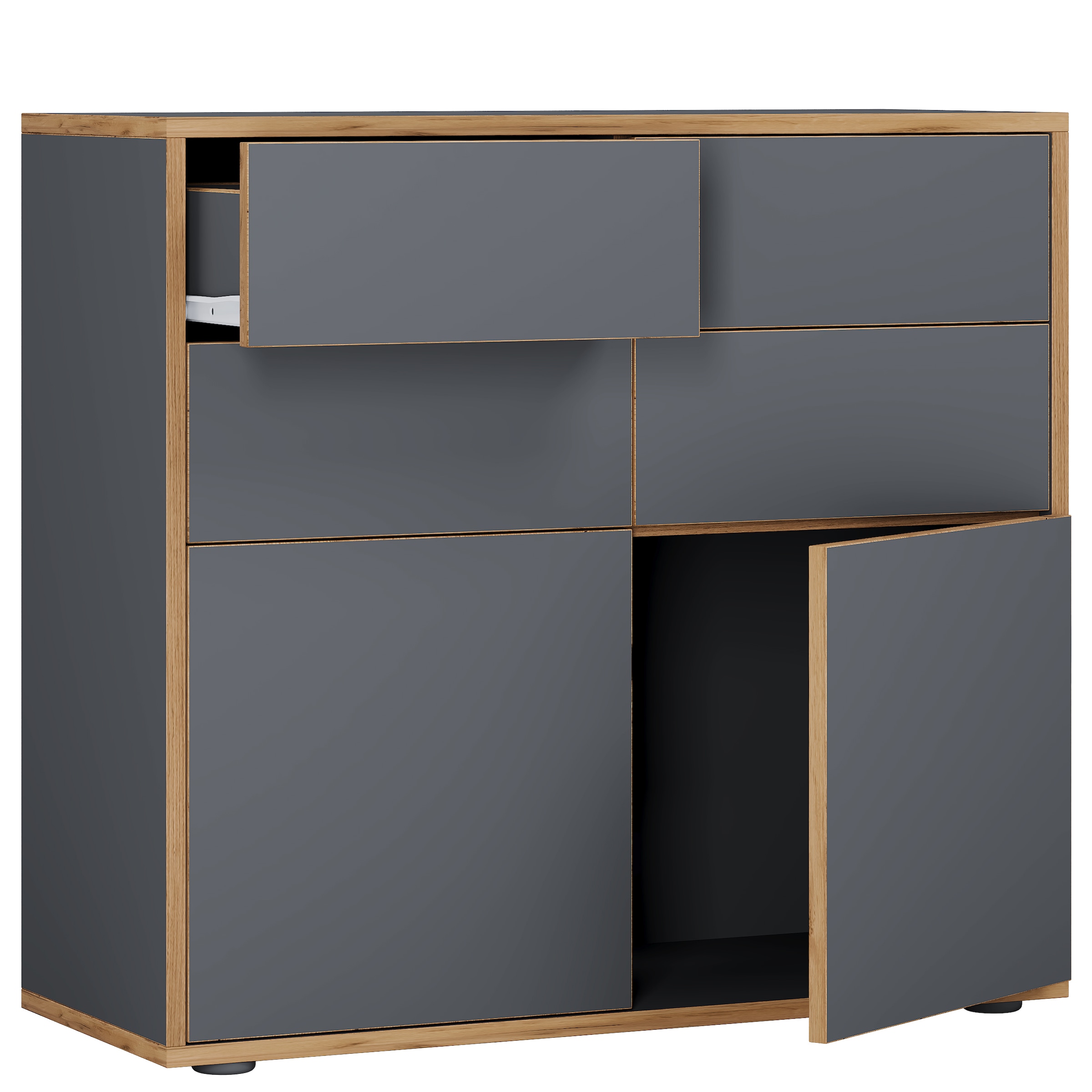 VCM Kommode "VCM Holz Kommode  Sideboard mit Drehtüren und Schubladen  Büro günstig online kaufen