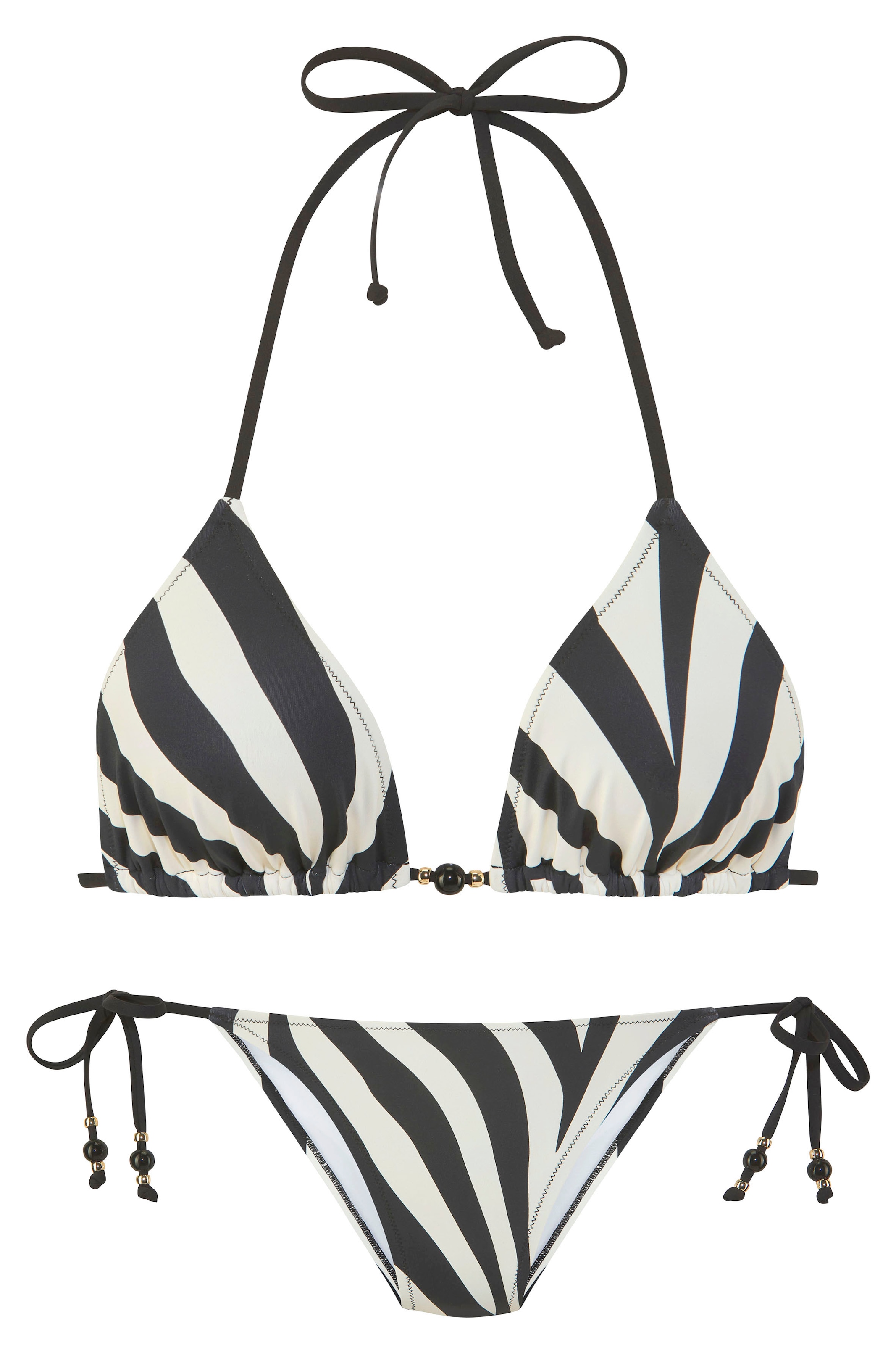 French Connection Triangel-Bikini »Louise«, Mit kontrast Zierperlen