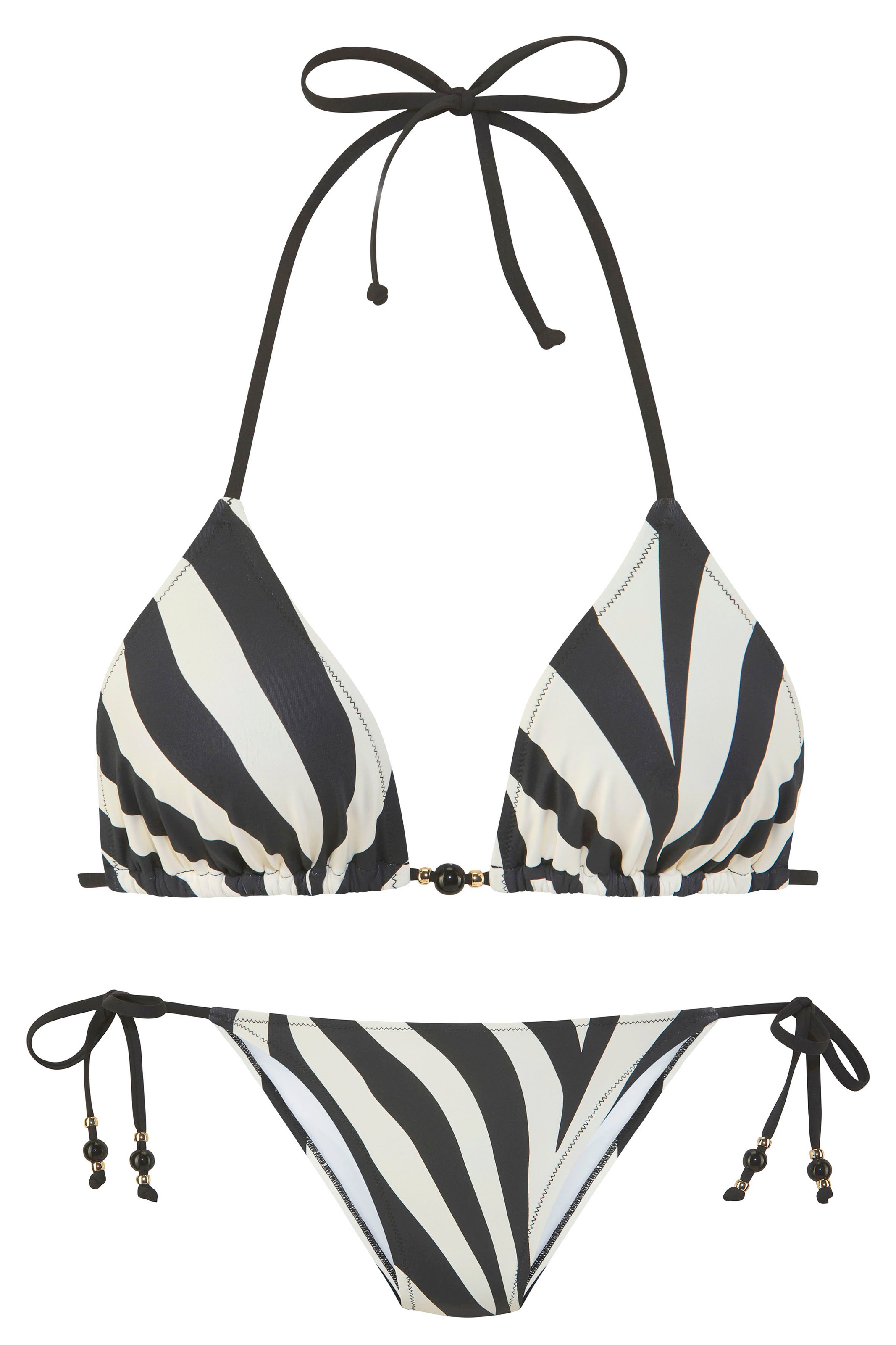 French Connection Triangel-Bikini "Louise", Mit kontrast Zierperlen günstig online kaufen