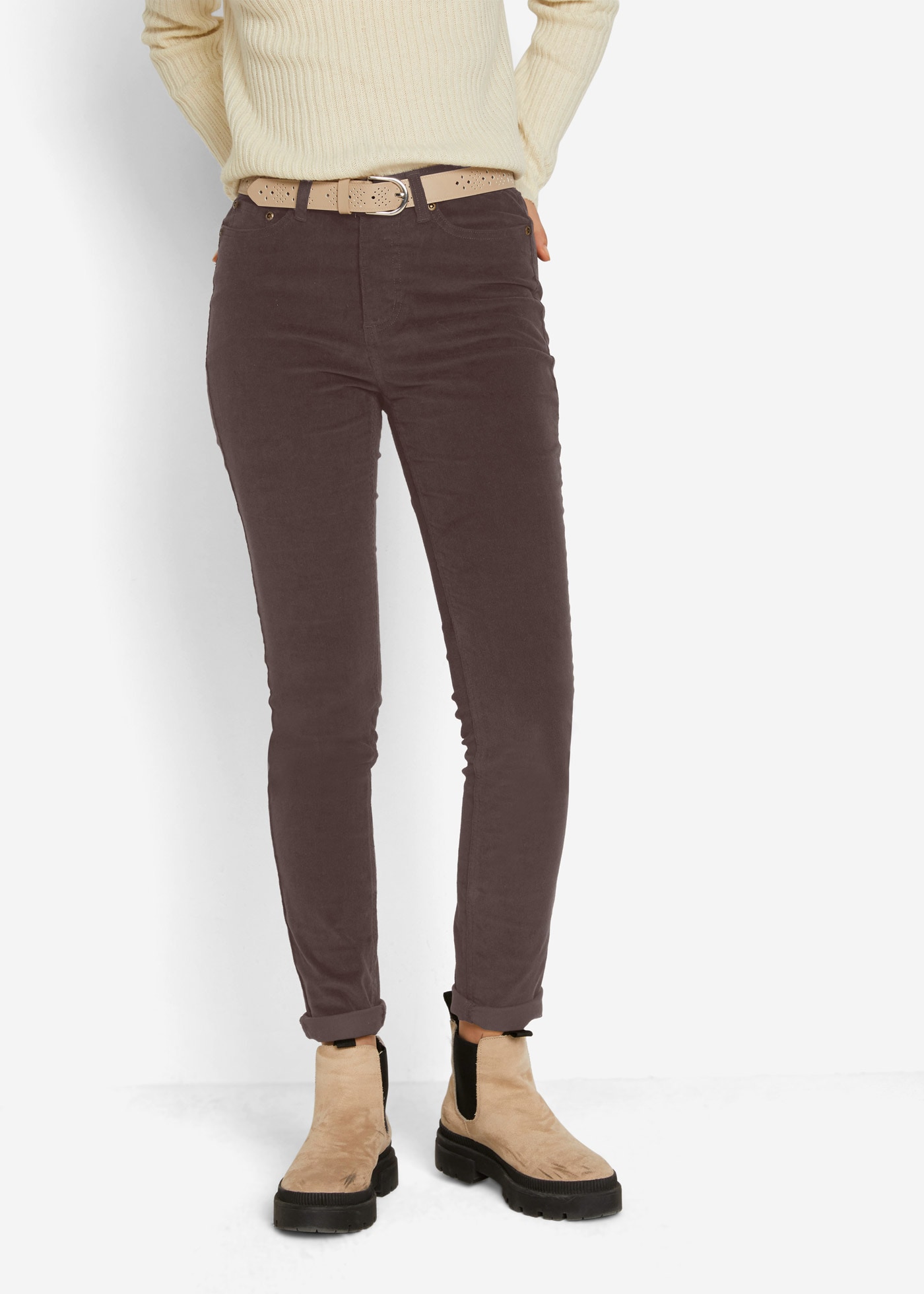 bonprix "Stretch-Cordhose, Skinny" aus Baumwolle und Elasthan, schmale Passform, Skinny Fit
