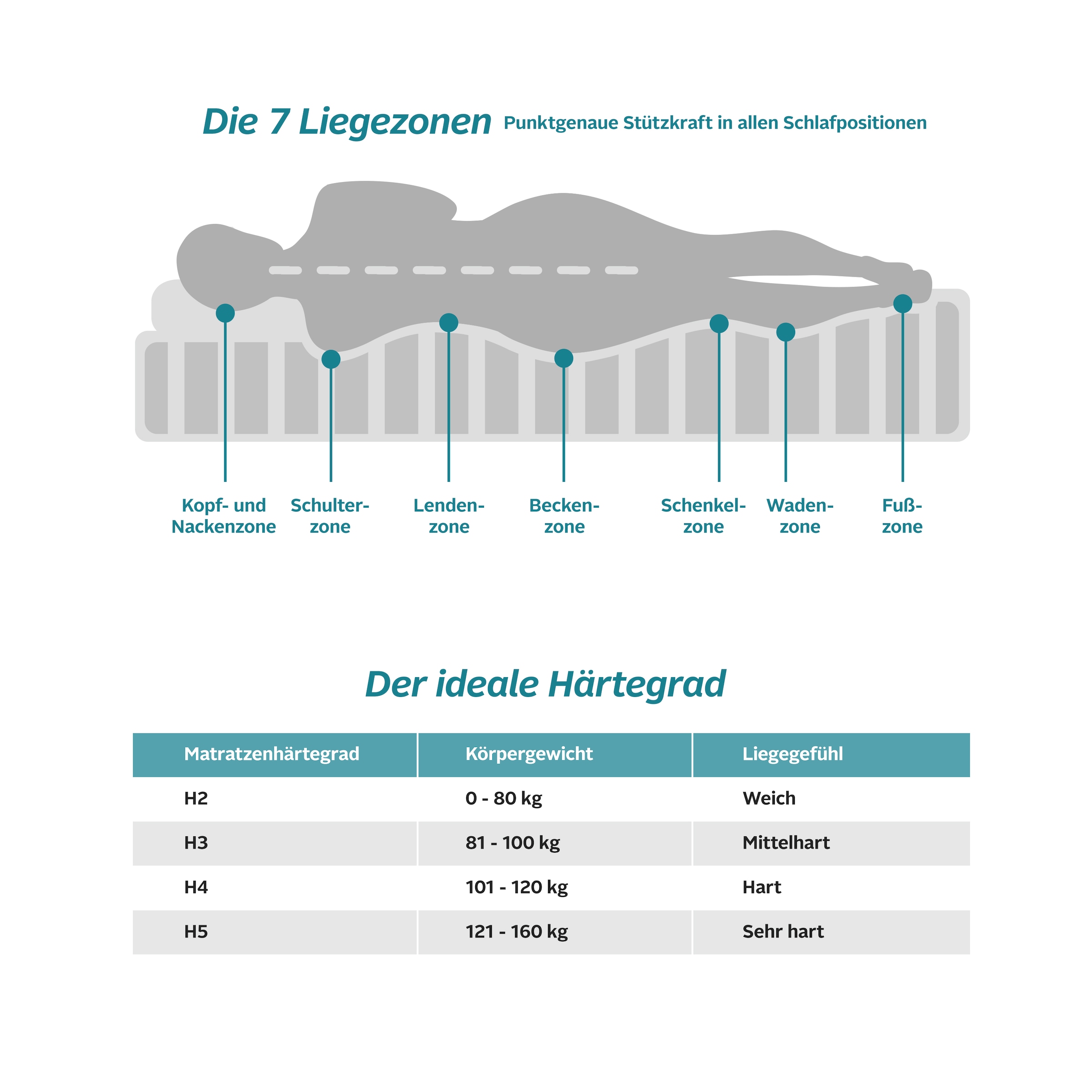 Älgdröm Taschenfederkernmatratze "NEUHEIT: Lasse, 7 Zonen Matratze 90x200 c günstig online kaufen
