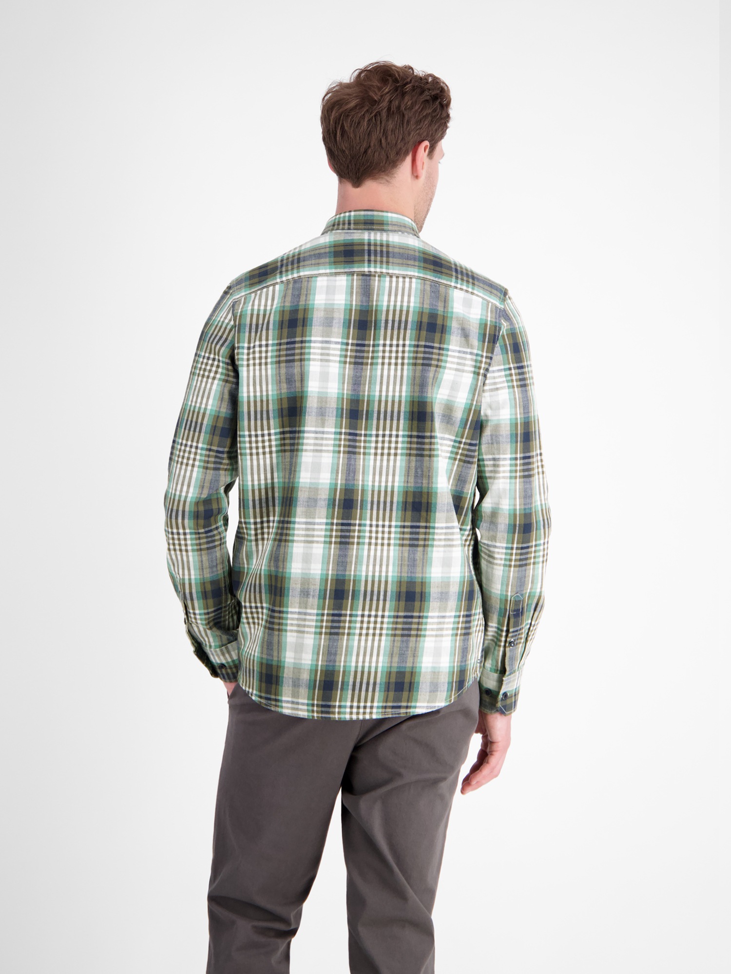 LERROS Langarmhemd "LERROS Karohemd für Herren" günstig online kaufen