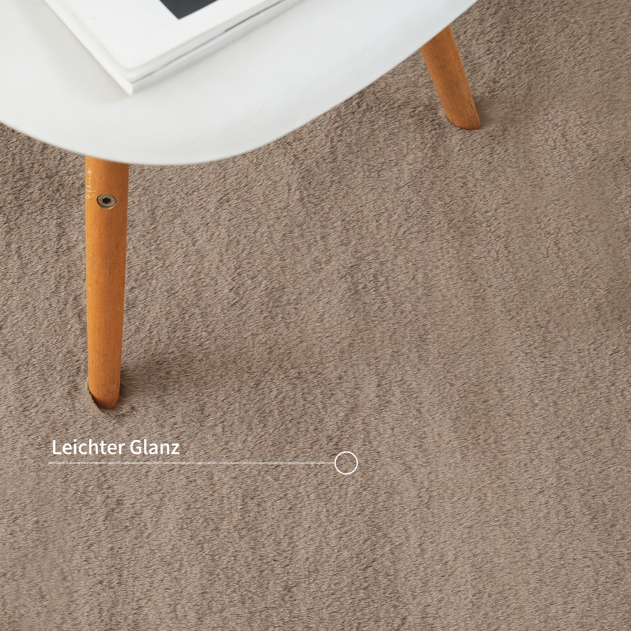 Bruno Banani Fellteppich »Rabbit 2, Kunstfell Teppich, Modern«, rechteckig, 25 mm Höhe, Kaninchenfell-Haptik, sehr weich, Wohnzimmer, Schlafzimmer, Esszimmer