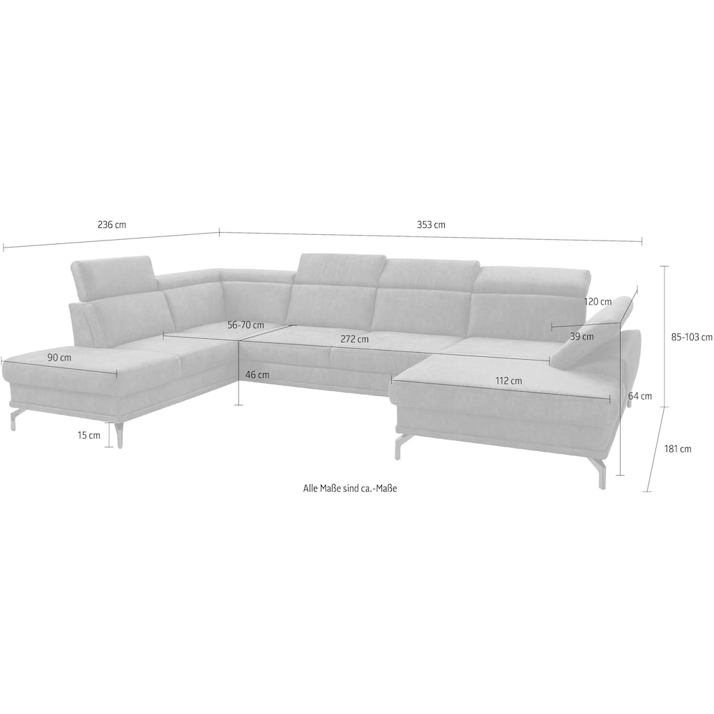 sit&more Wohnlandschaft »Scorpio U-Form«