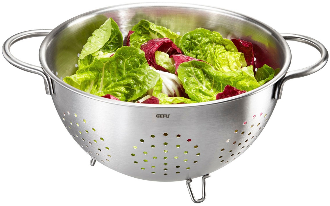 GEFU Seiher "COLINO" 4-Liter-Kapazität, stabile Griffe, Ø 24 cm günstig online kaufen