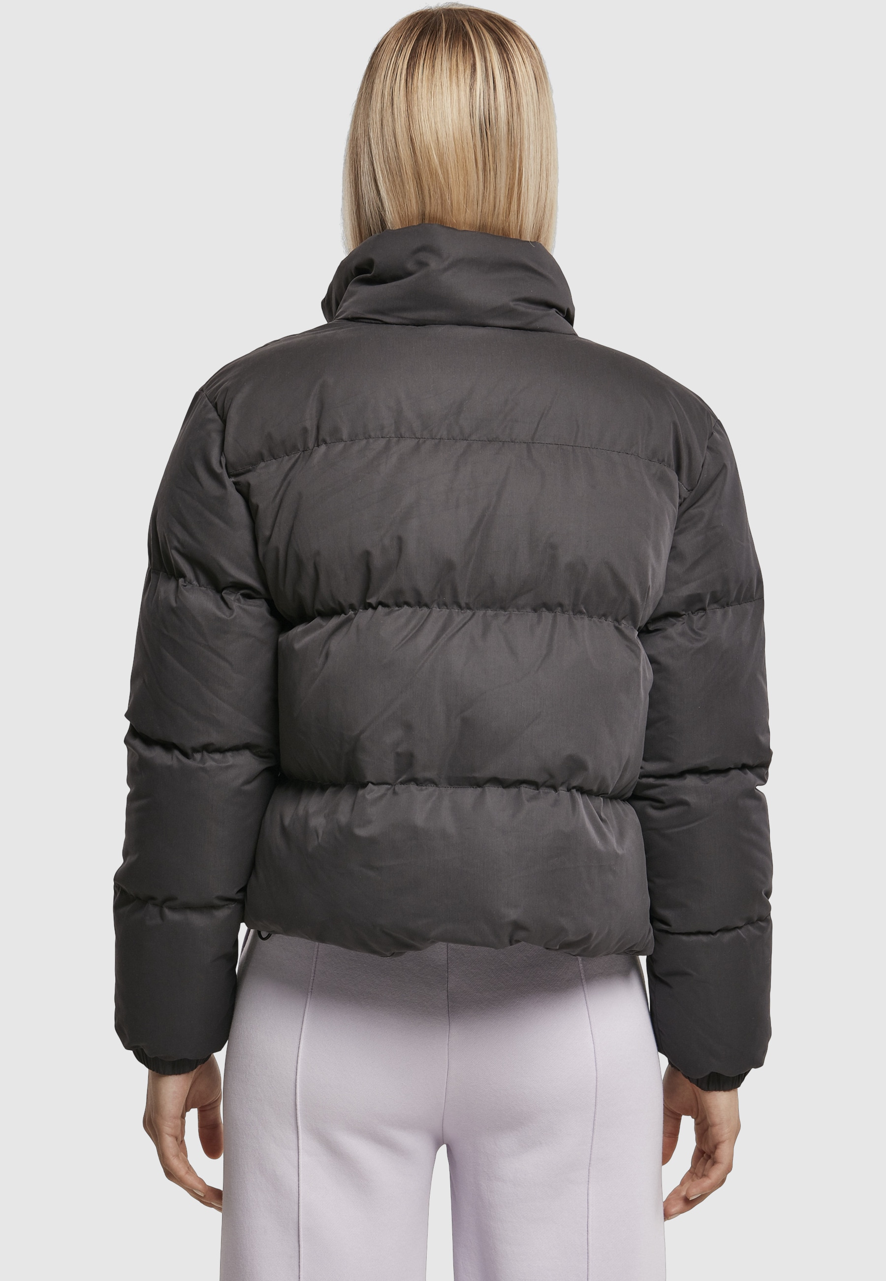 URBAN CLASSICS Winterjacke »Urban Classics Damen Ladies Short Peached Puffer Jacket« 1 Stk. tlg. ohne Kapuze