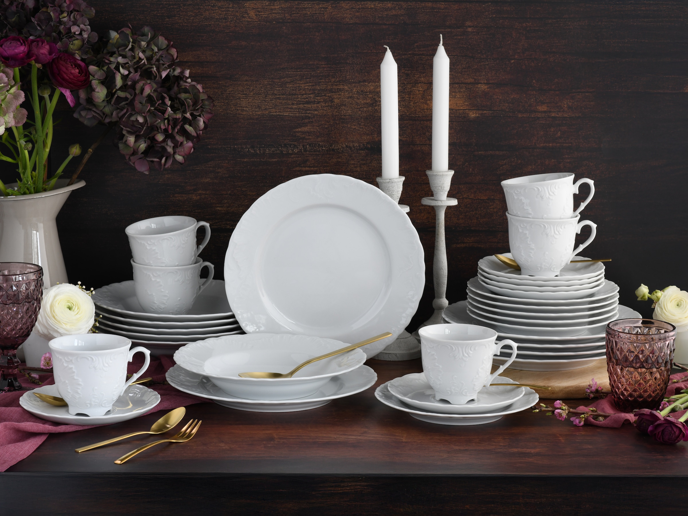 CreaTable Kombiservice »Rokoko, Service 30-tlg.« Daily Use, Zeitlos