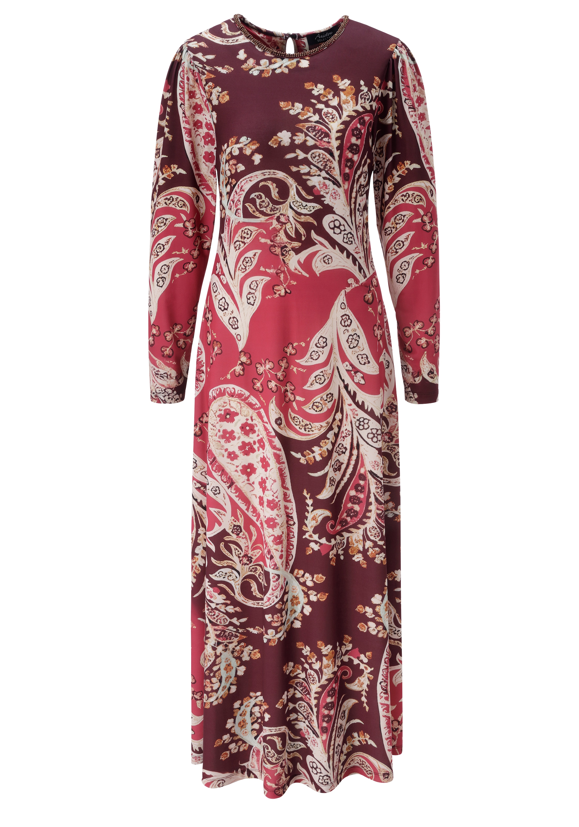 Aniston SELECTED Maxikleid mit kleinen Kunstperlen am Rundhalsausschnitt - NEUE KOLLEKTION