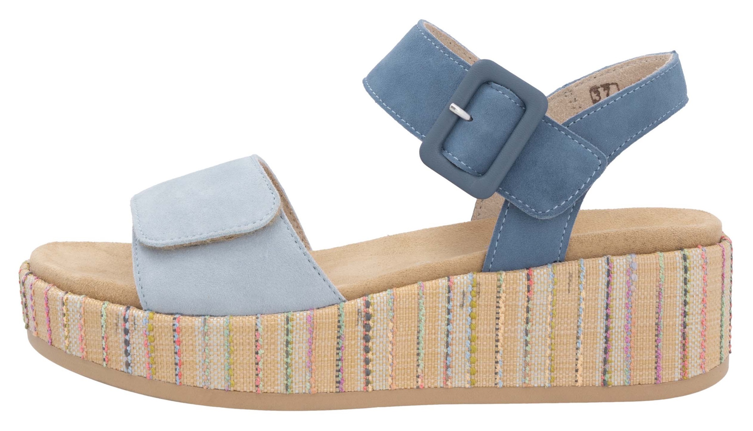 Remonte Sandalette »Elisabeth Hurley-Collection«, Keilabsatz, Sommerschuh, Riemchensandale mit bezogenem Plateau