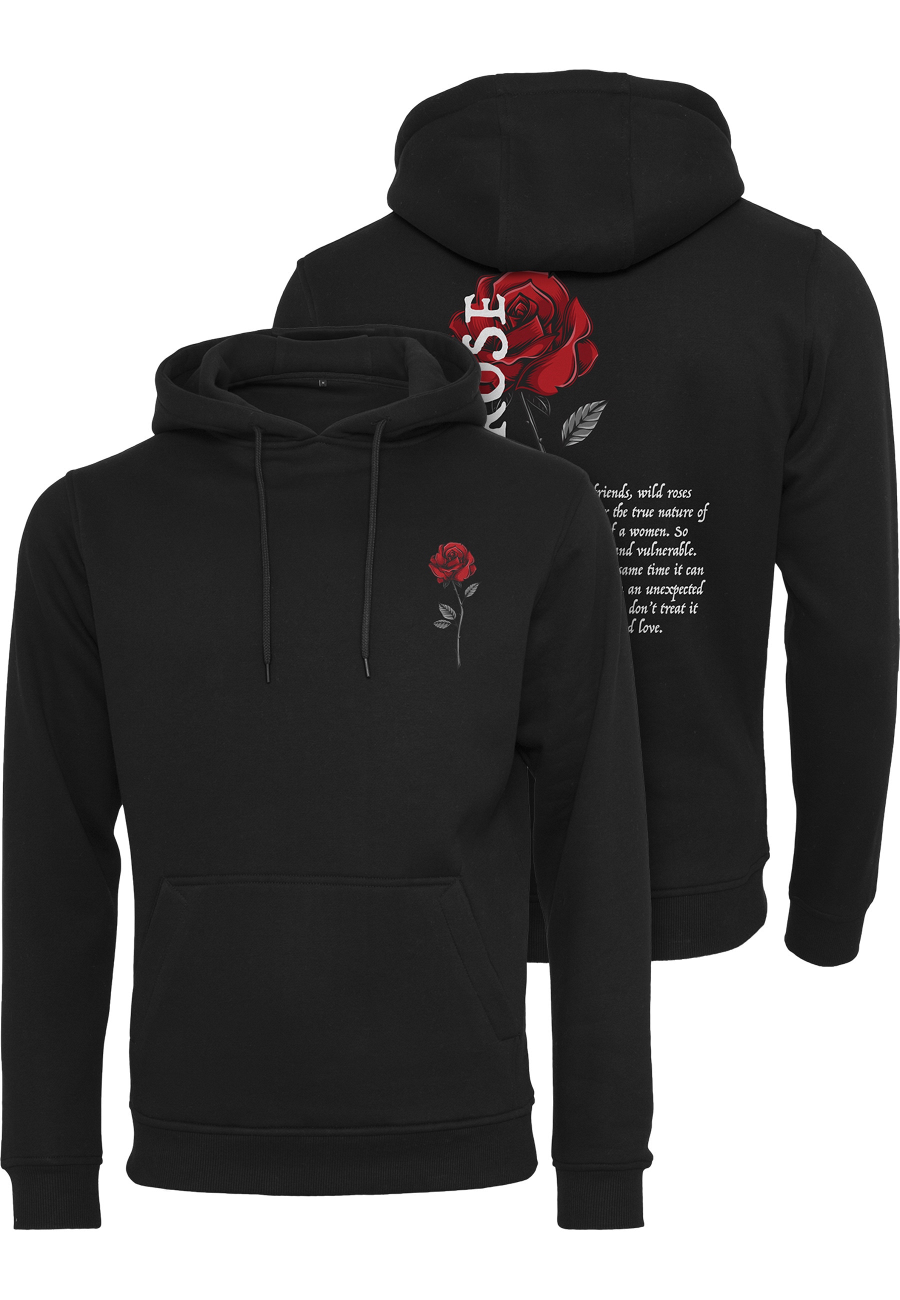 MisterTee Kapuzensweatshirt "MisterTee Herren Wild Rose Hoody", 1 Stk. günstig online kaufen