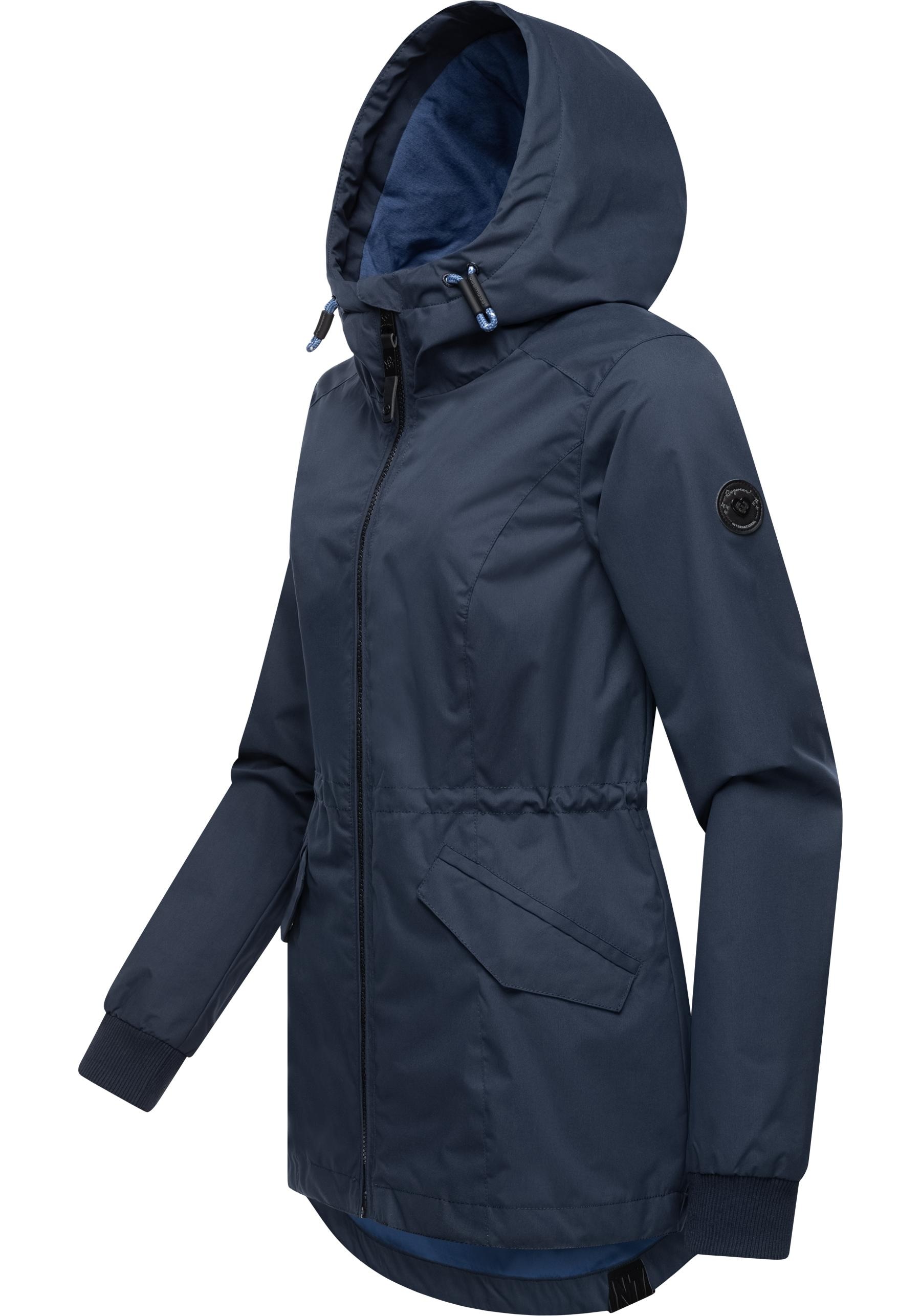 Ragwear Outdoorjacke »Dowey A«, mit Kapuze, stylische Damen Übergangsjacke mit Taillenzugband