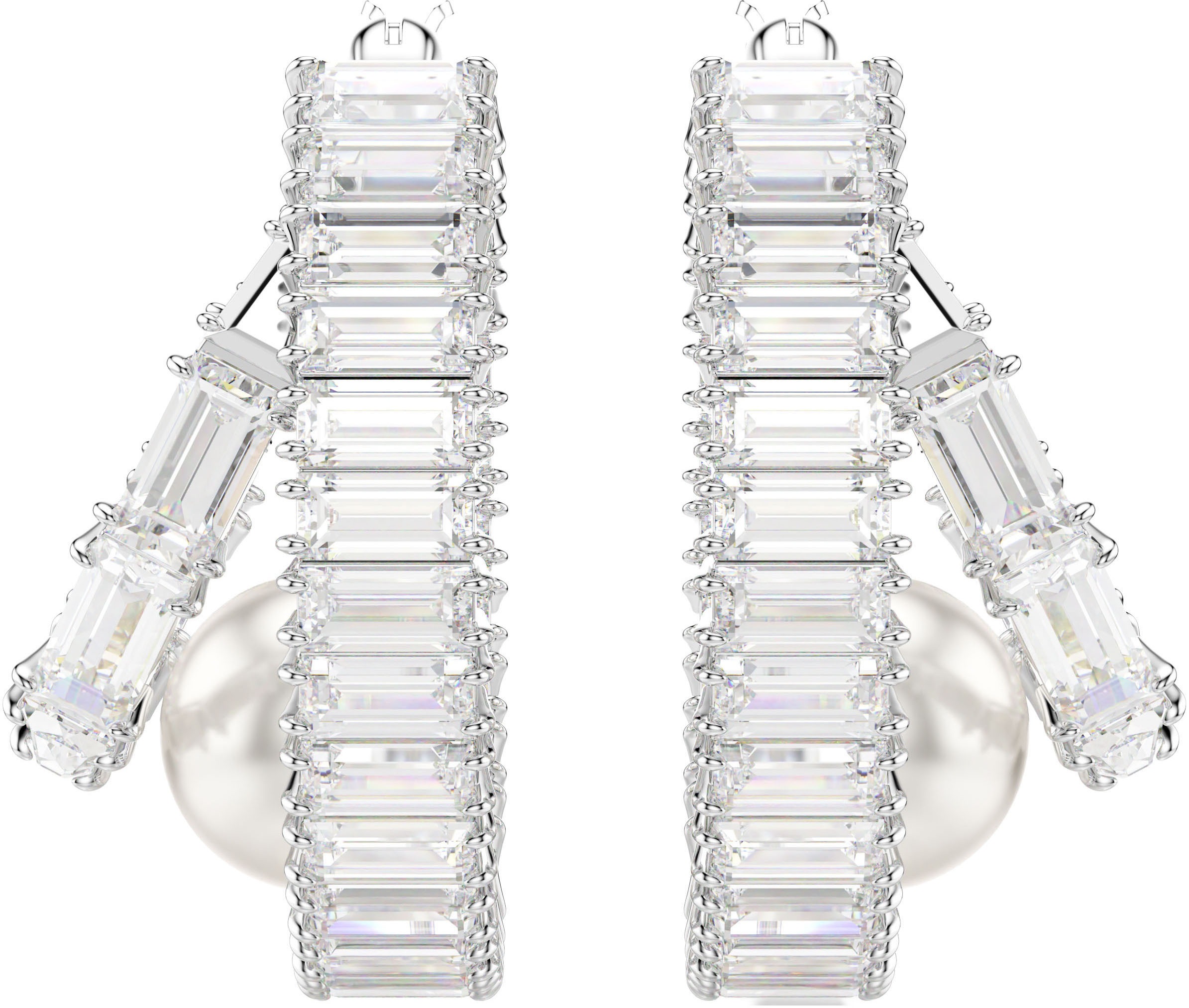 Swarovski Paar Creolen »Schmuck Geschenk Ariana Grande Ohrringe, 5720868«, mit Swarovski® Kristall - mit Swarovski® Perle